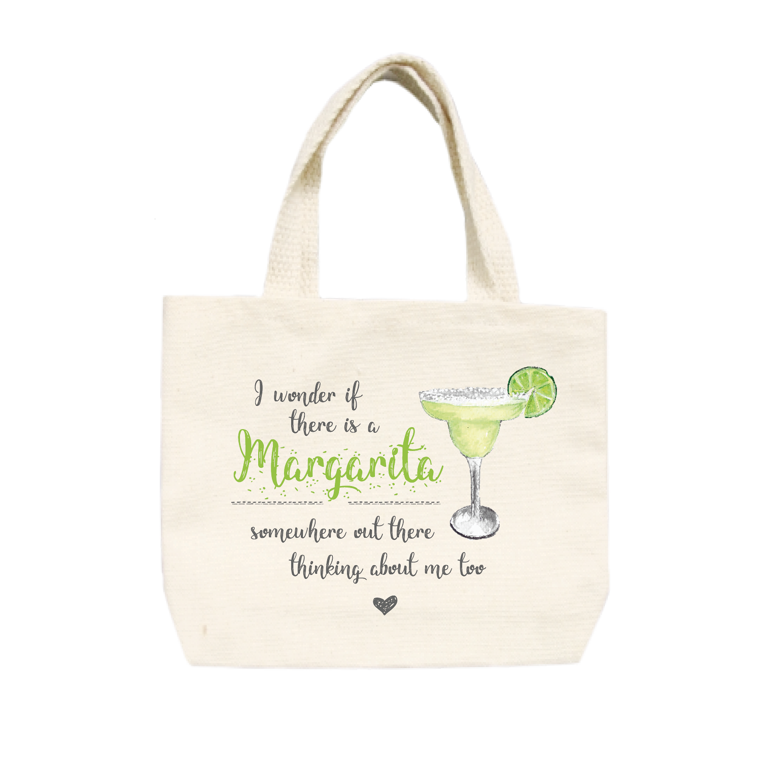 margarita thinking about me too small tote