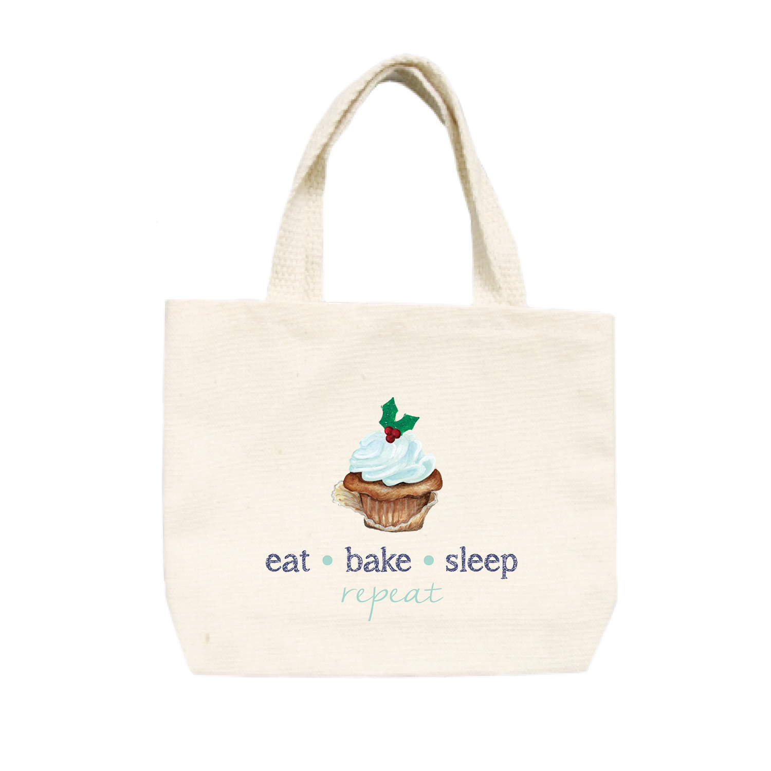 eat bake sleep repeat small tote