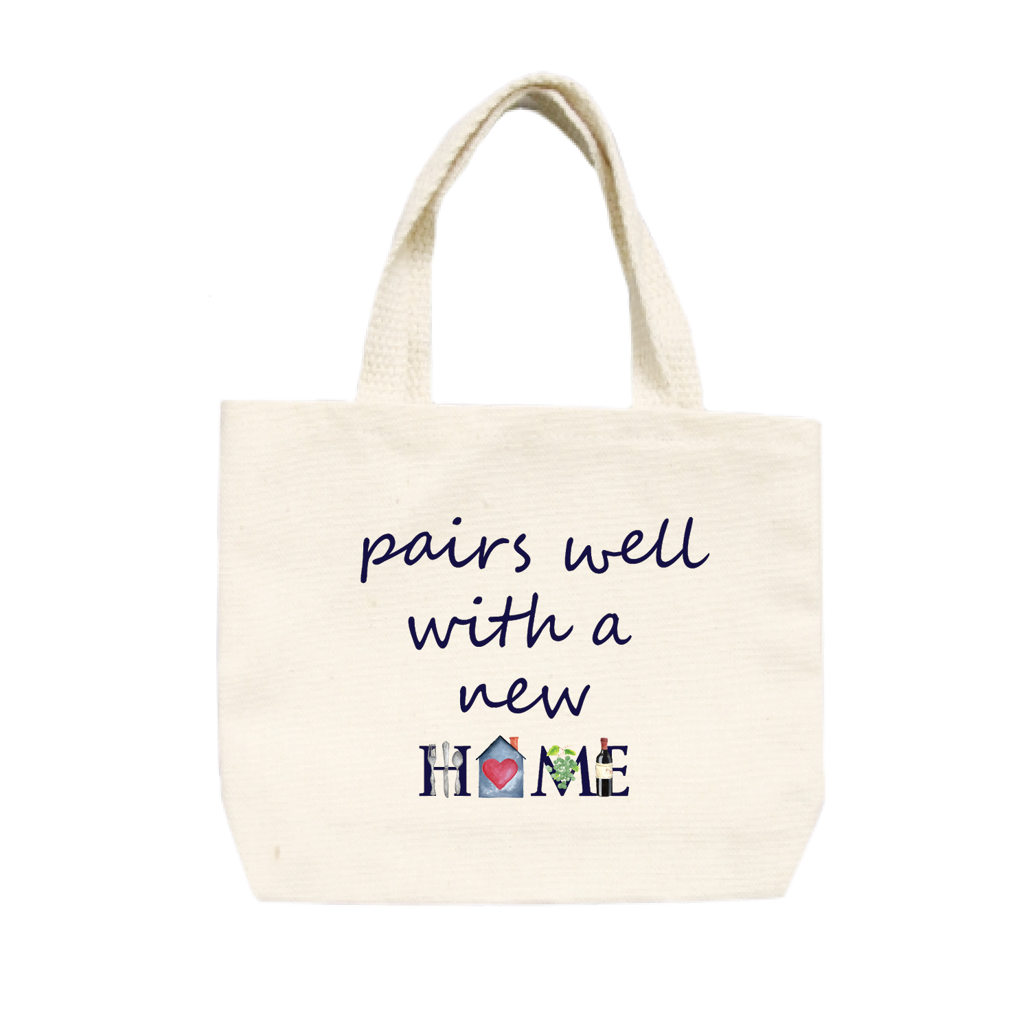 pairs well with a new home small tote