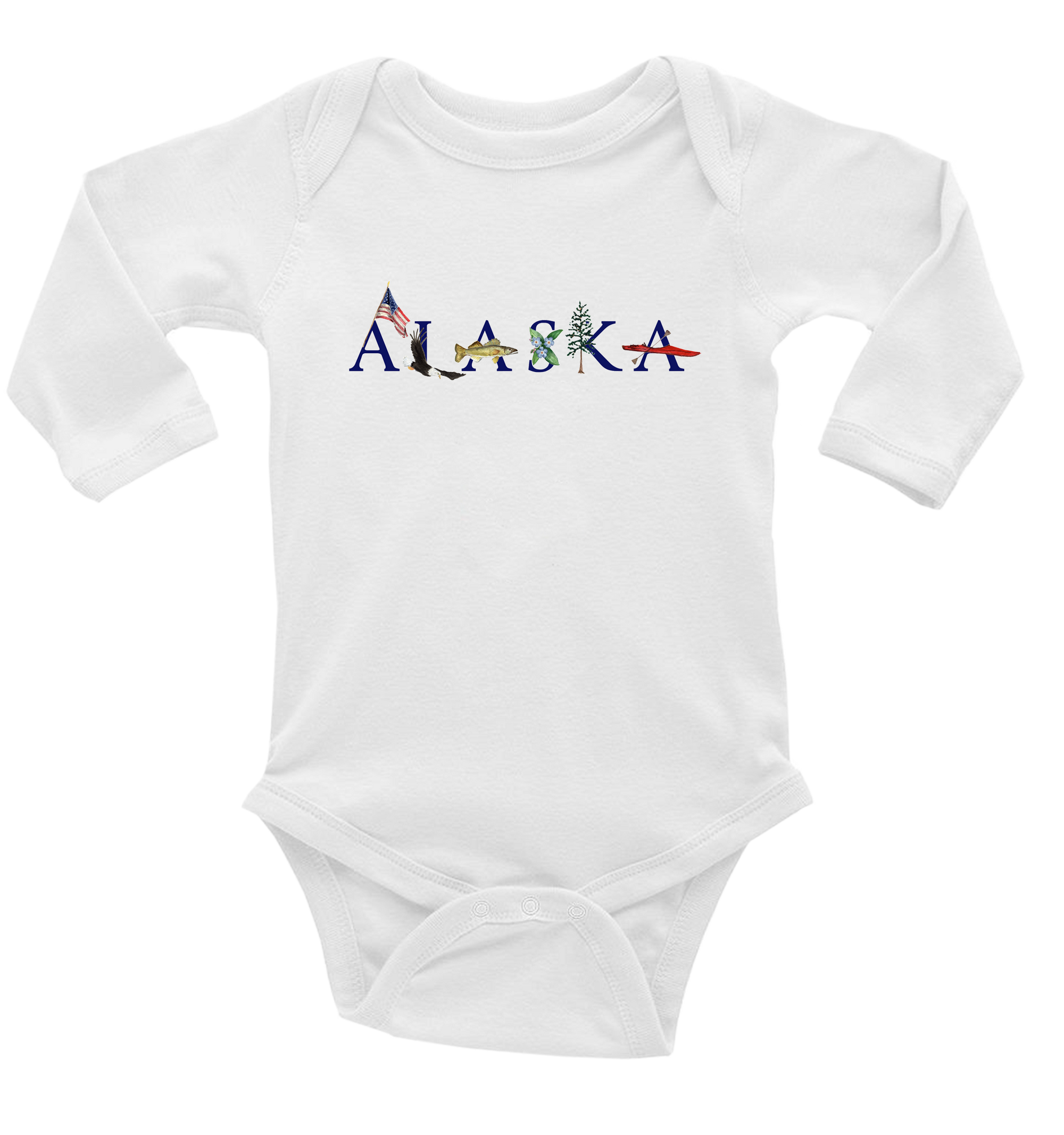 Alaska baby snap up long sleeve
