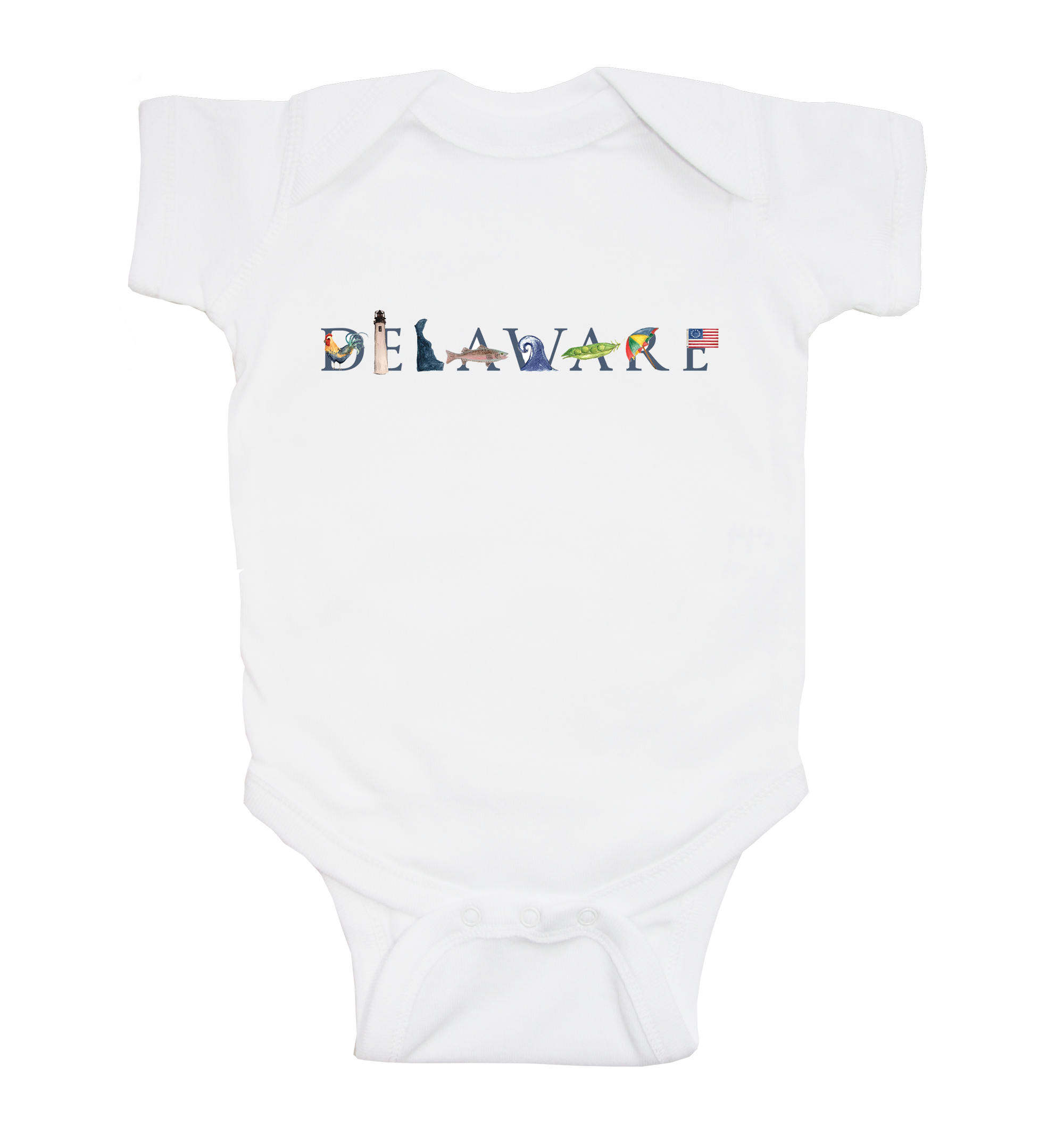 Delaware baby snap up short sleeve