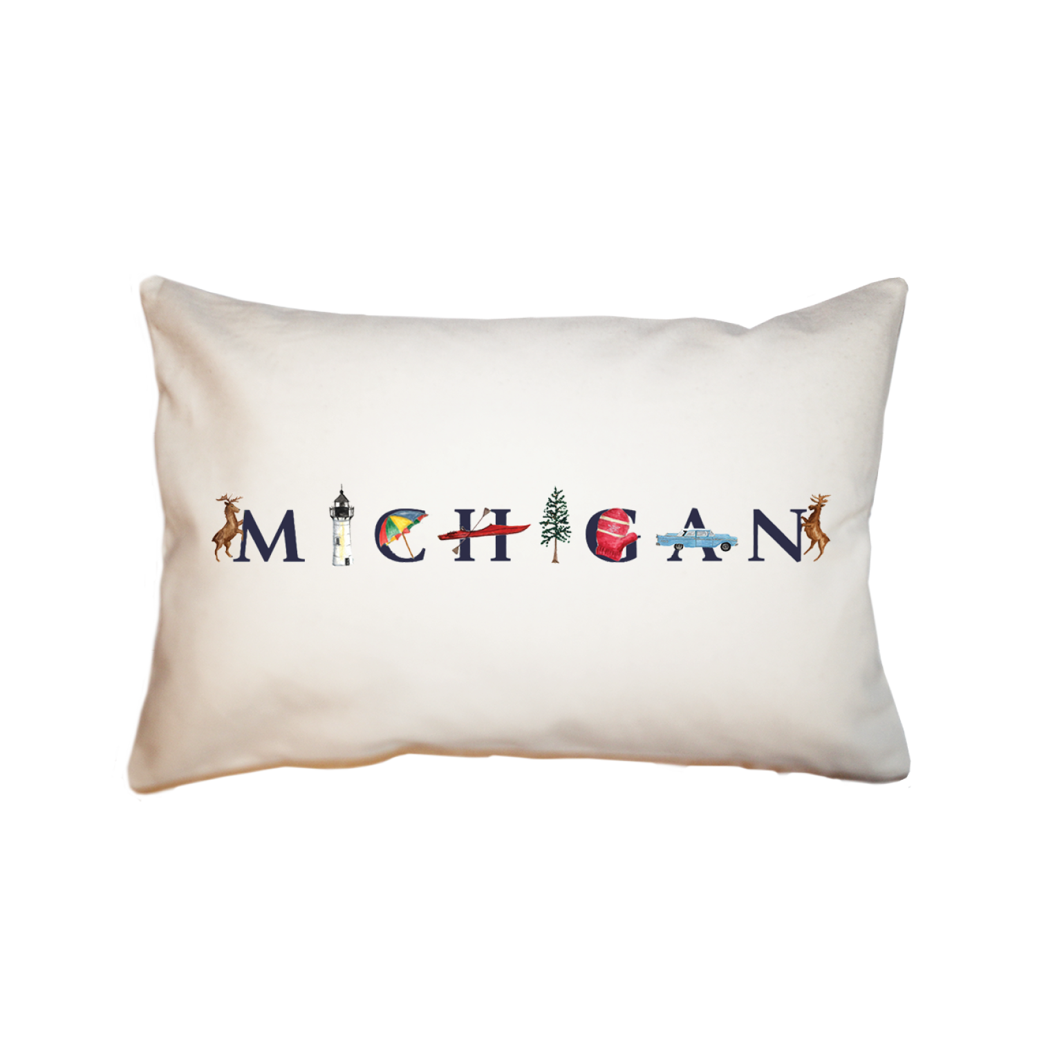 Michigan large rectangle pillow