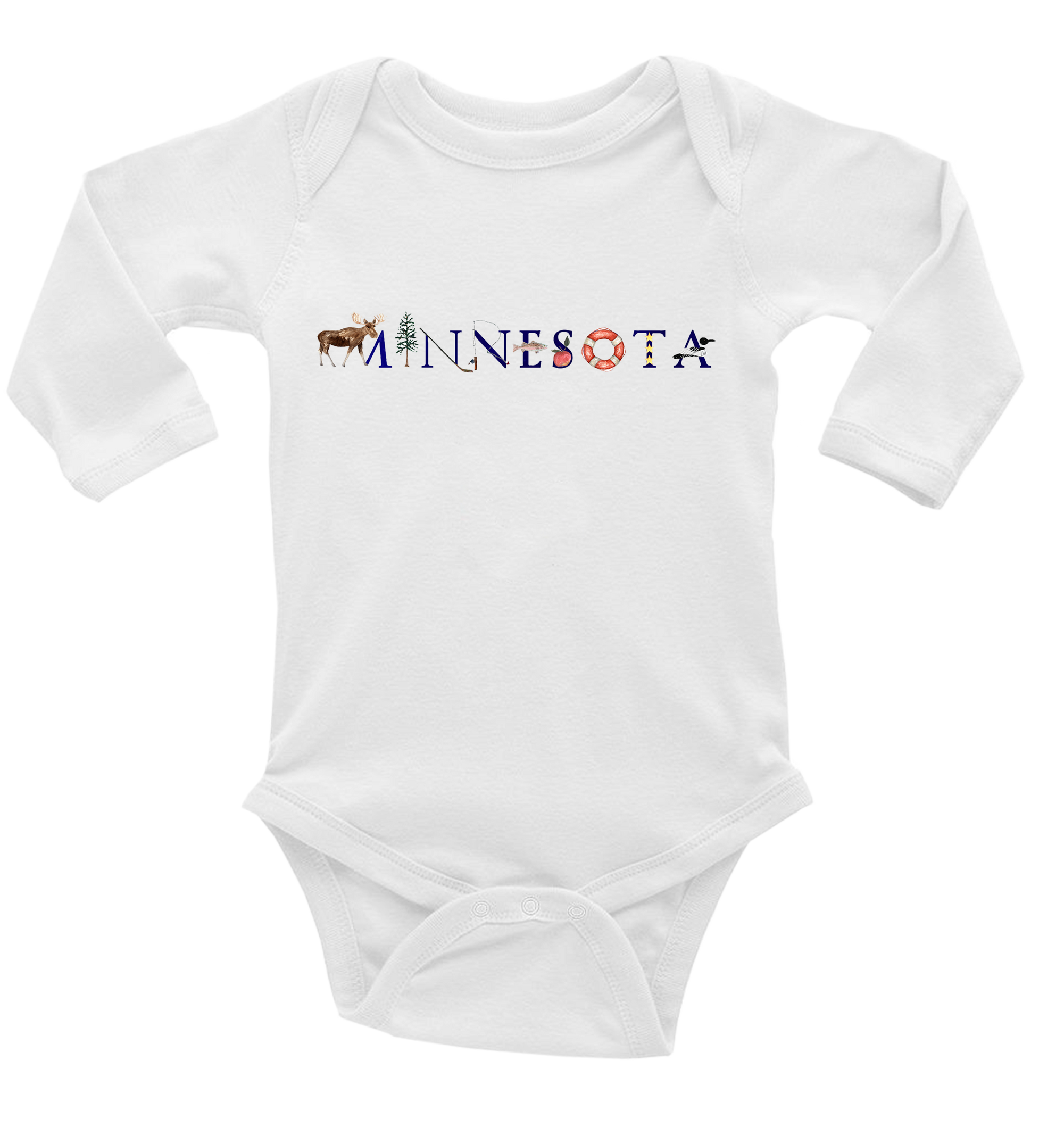 Minnesota baby snap up long sleeve