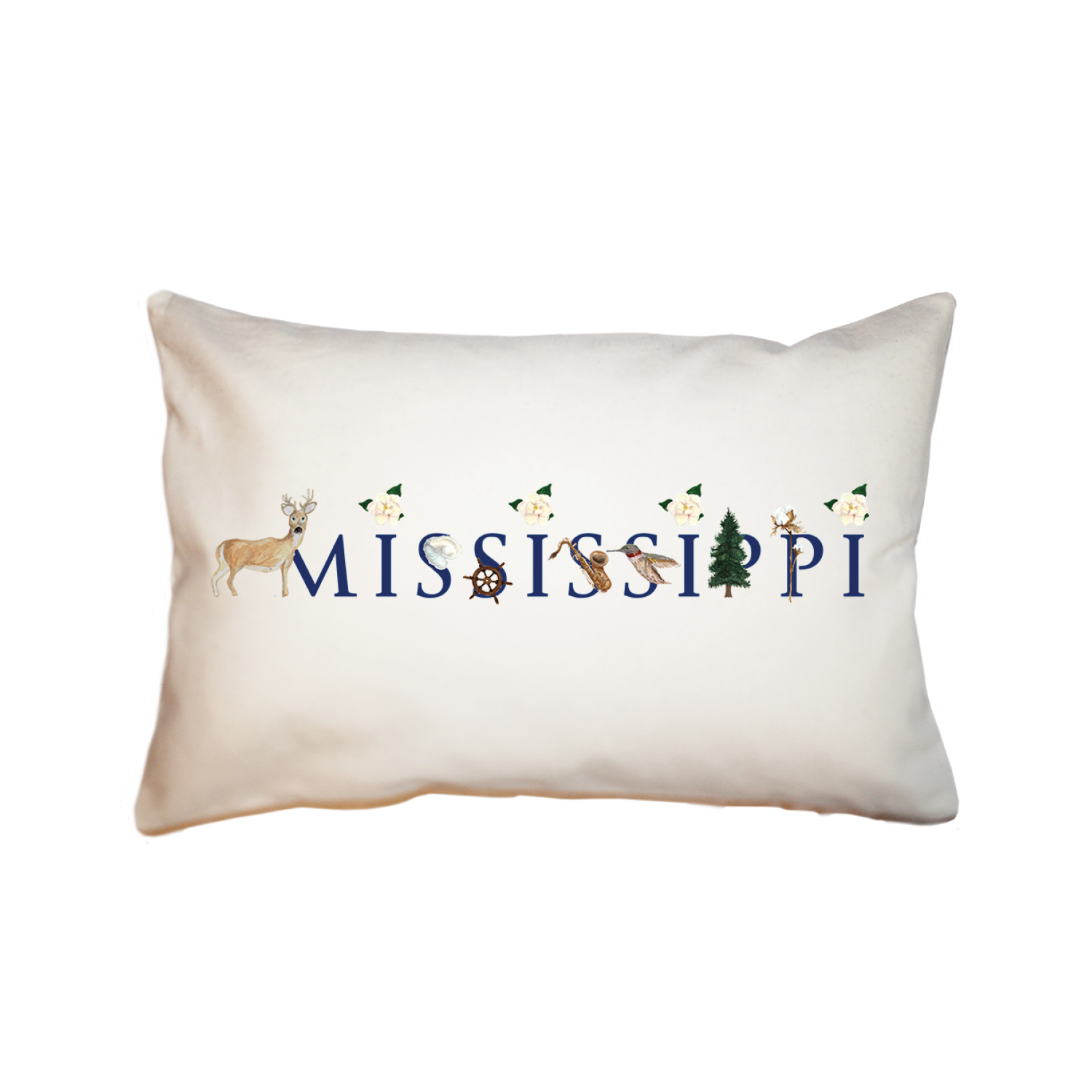 Mississippi large rectangle pillow