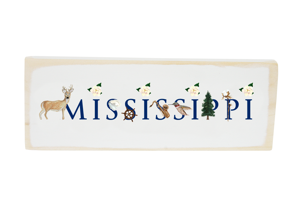 Mississippi rectangle wood block