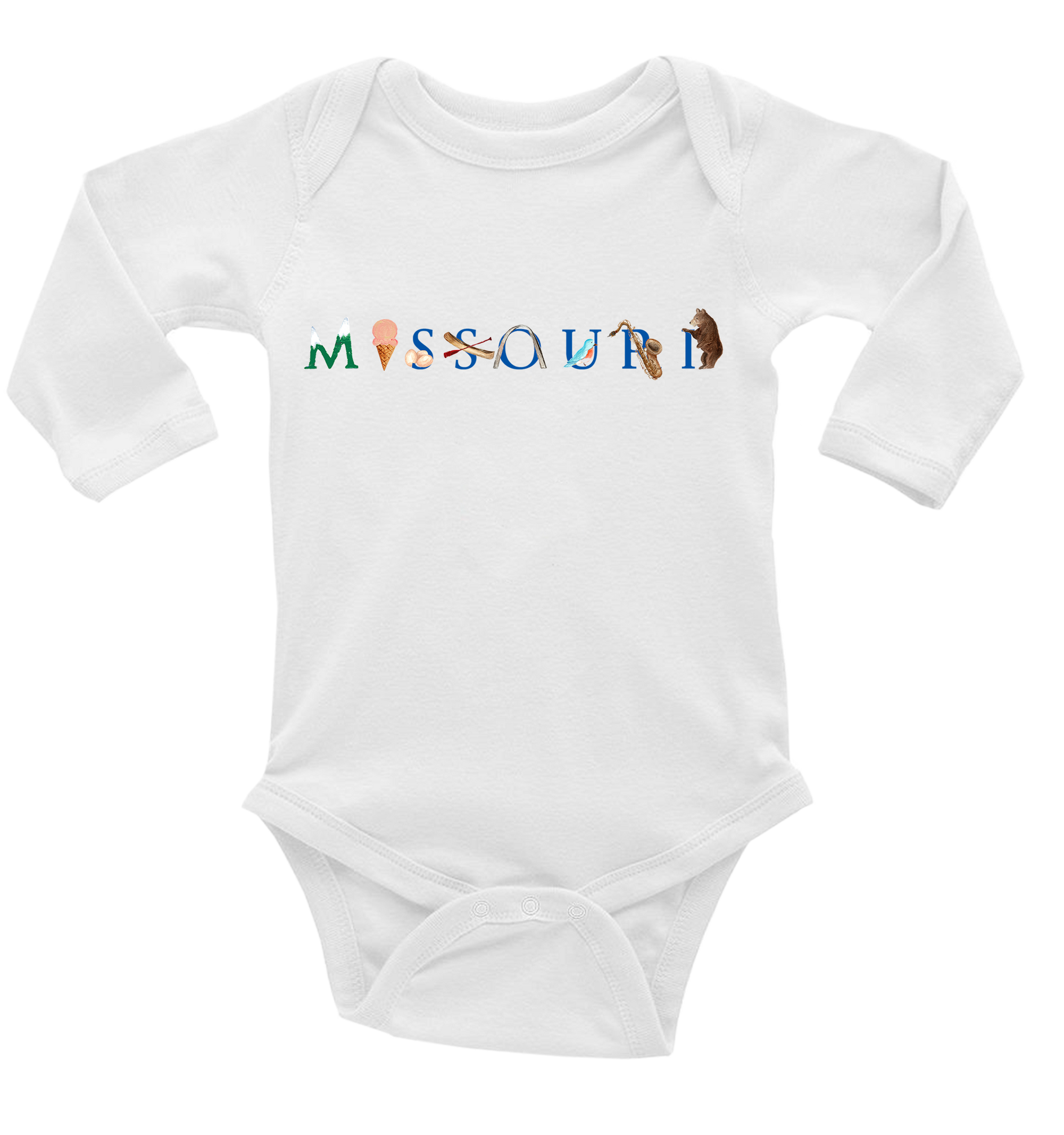 Missouri baby snap up long sleeve