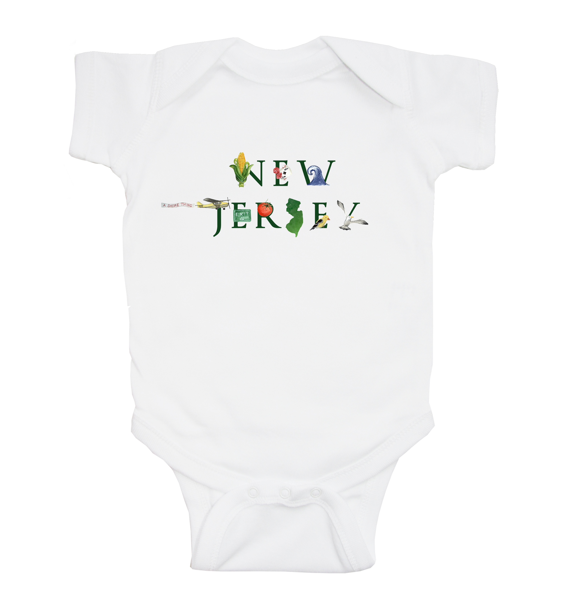 New Jersey baby snap up short sleeve