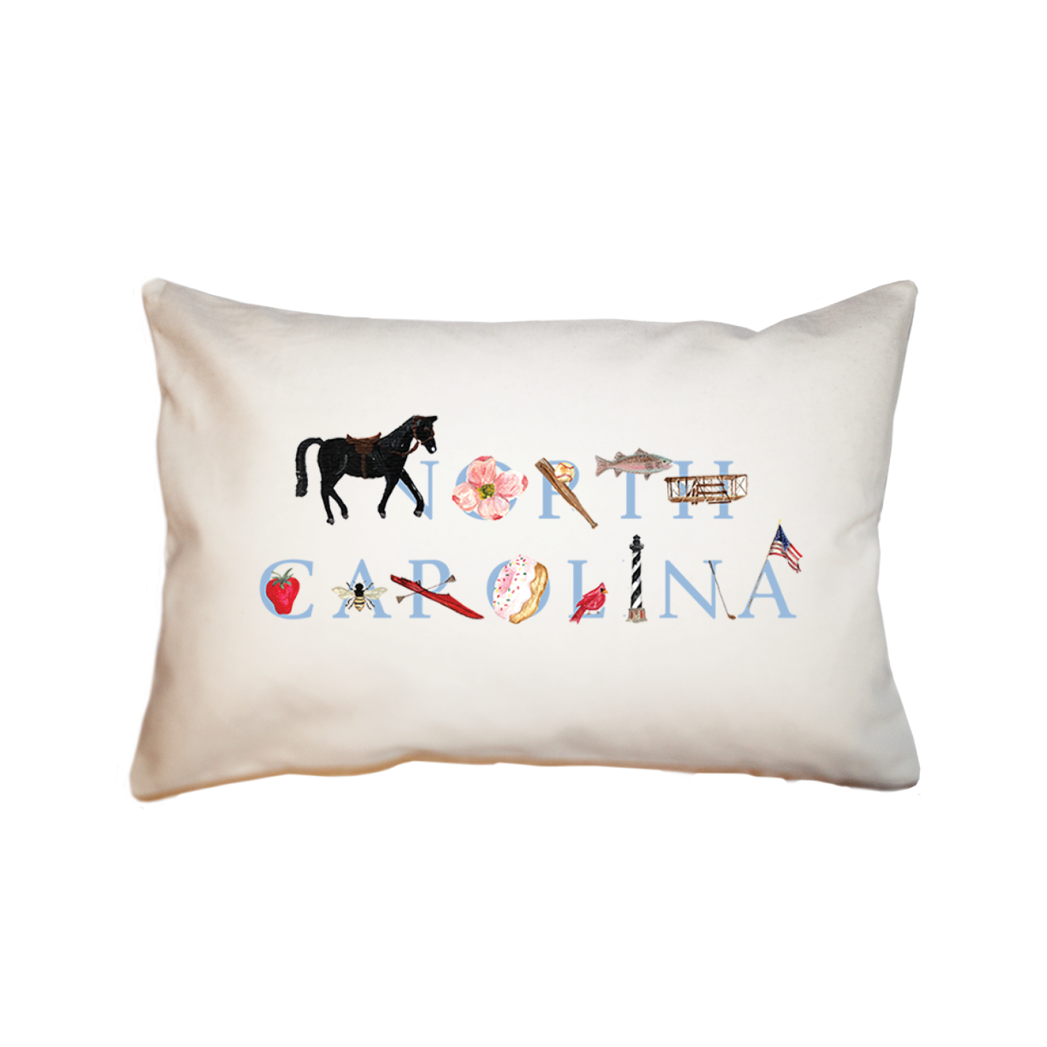 North Carolina large rectangle pillow