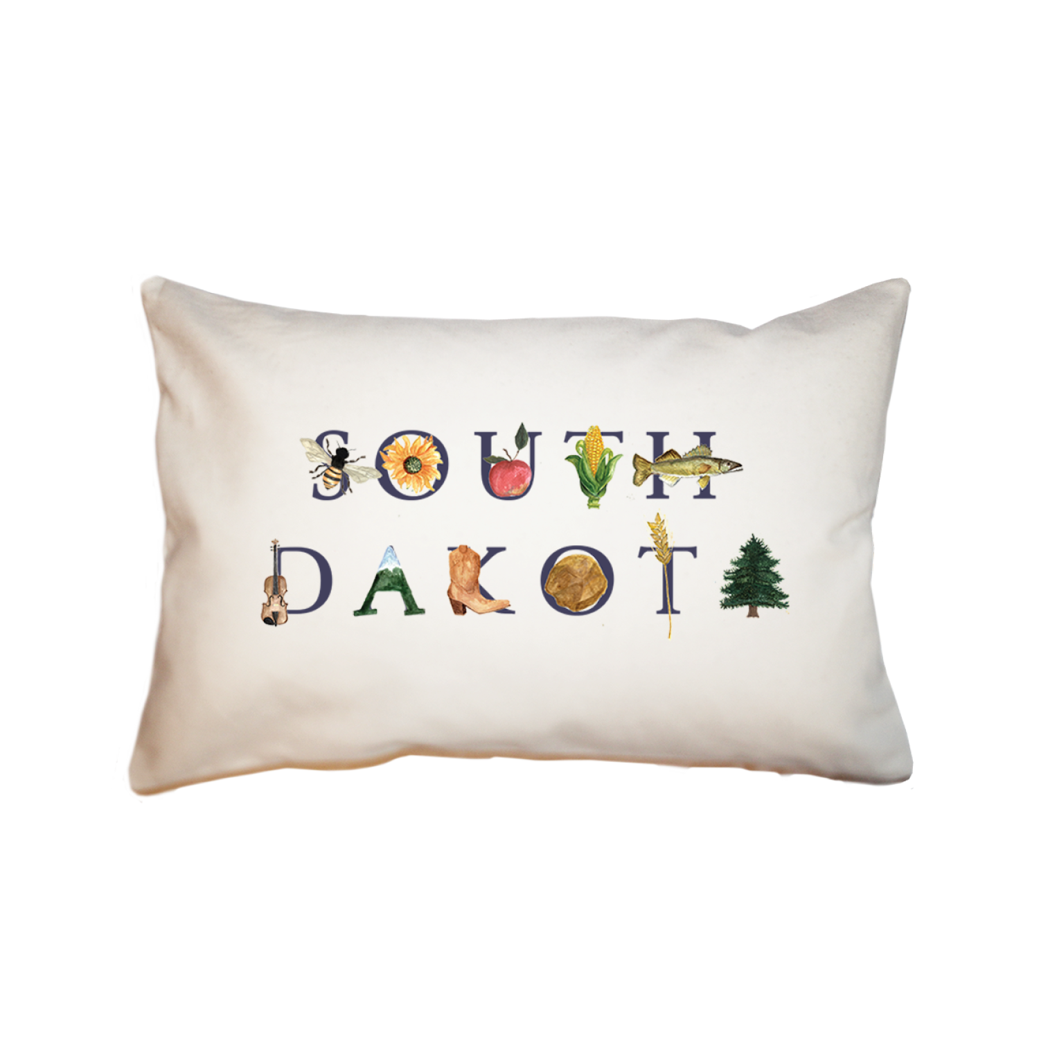 South Dakota large rectangle pillow