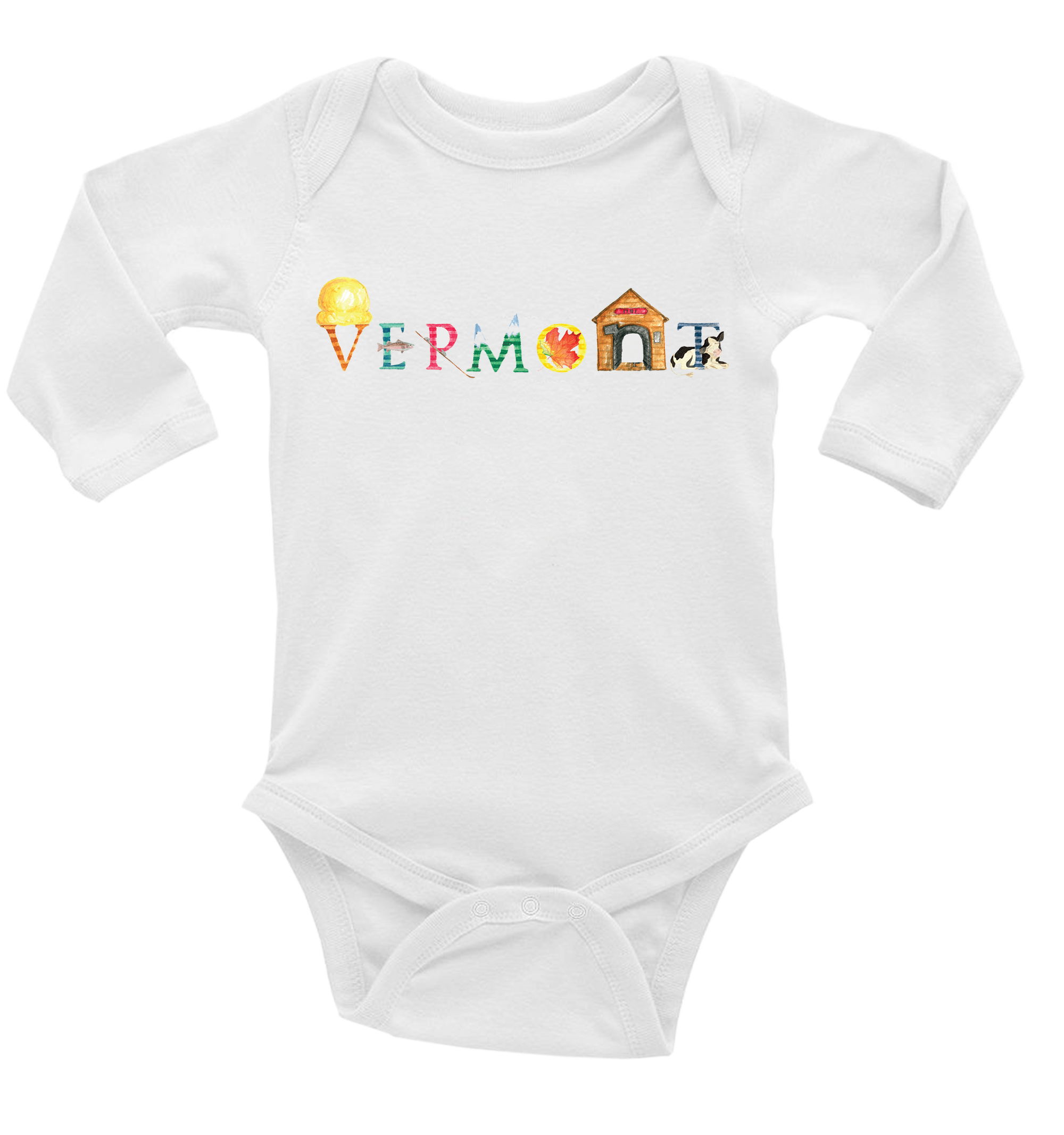 Vermont baby snap up long sleeve