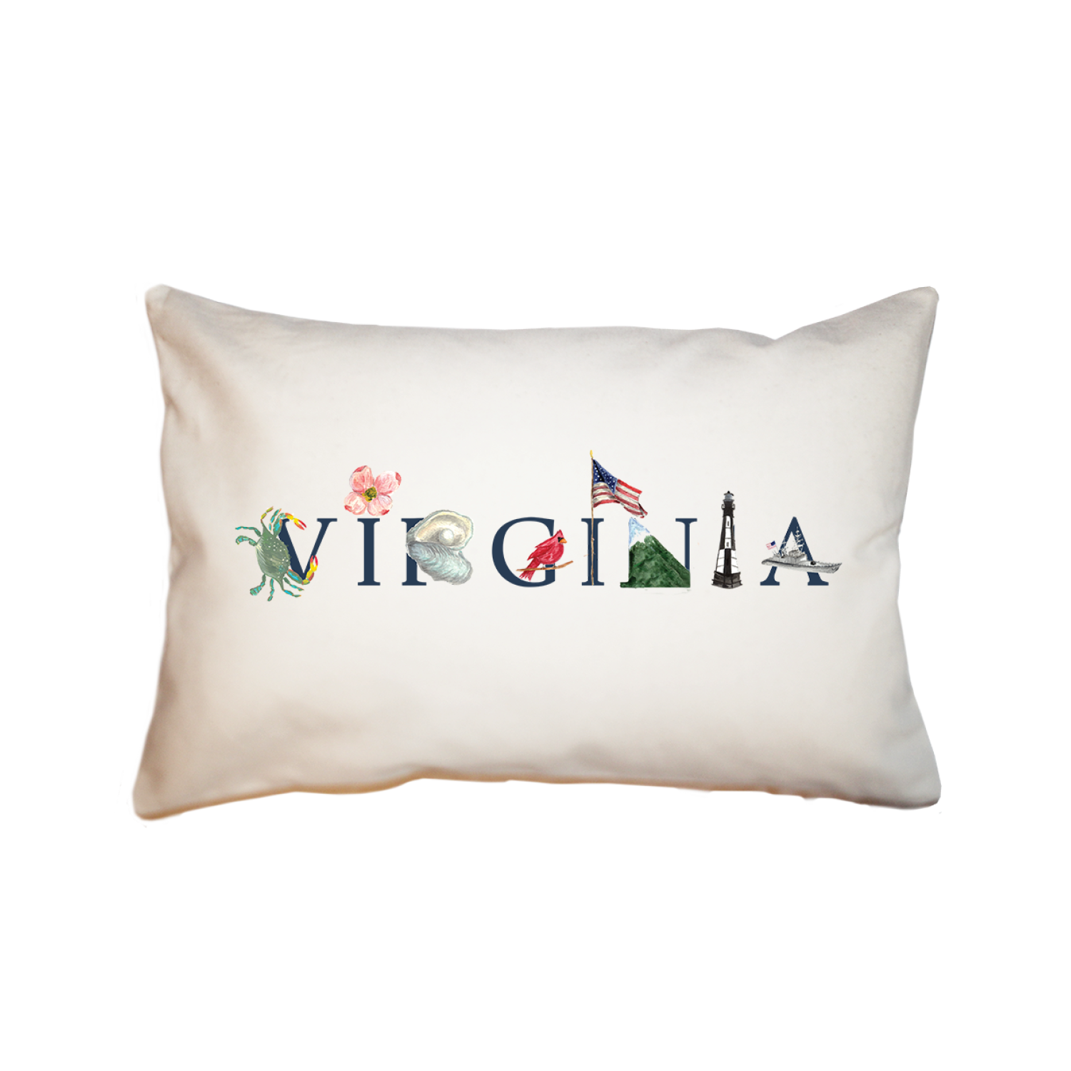 Virginia large rectangle pillow