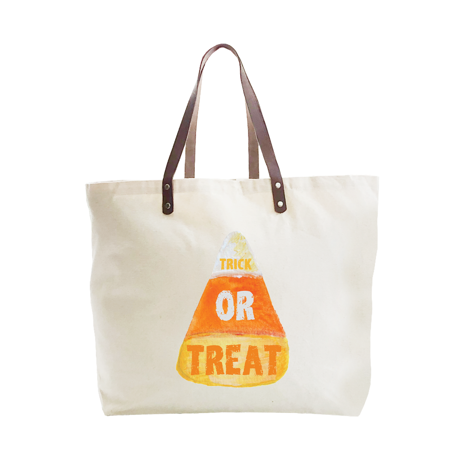 candy corn trick or treat large tote