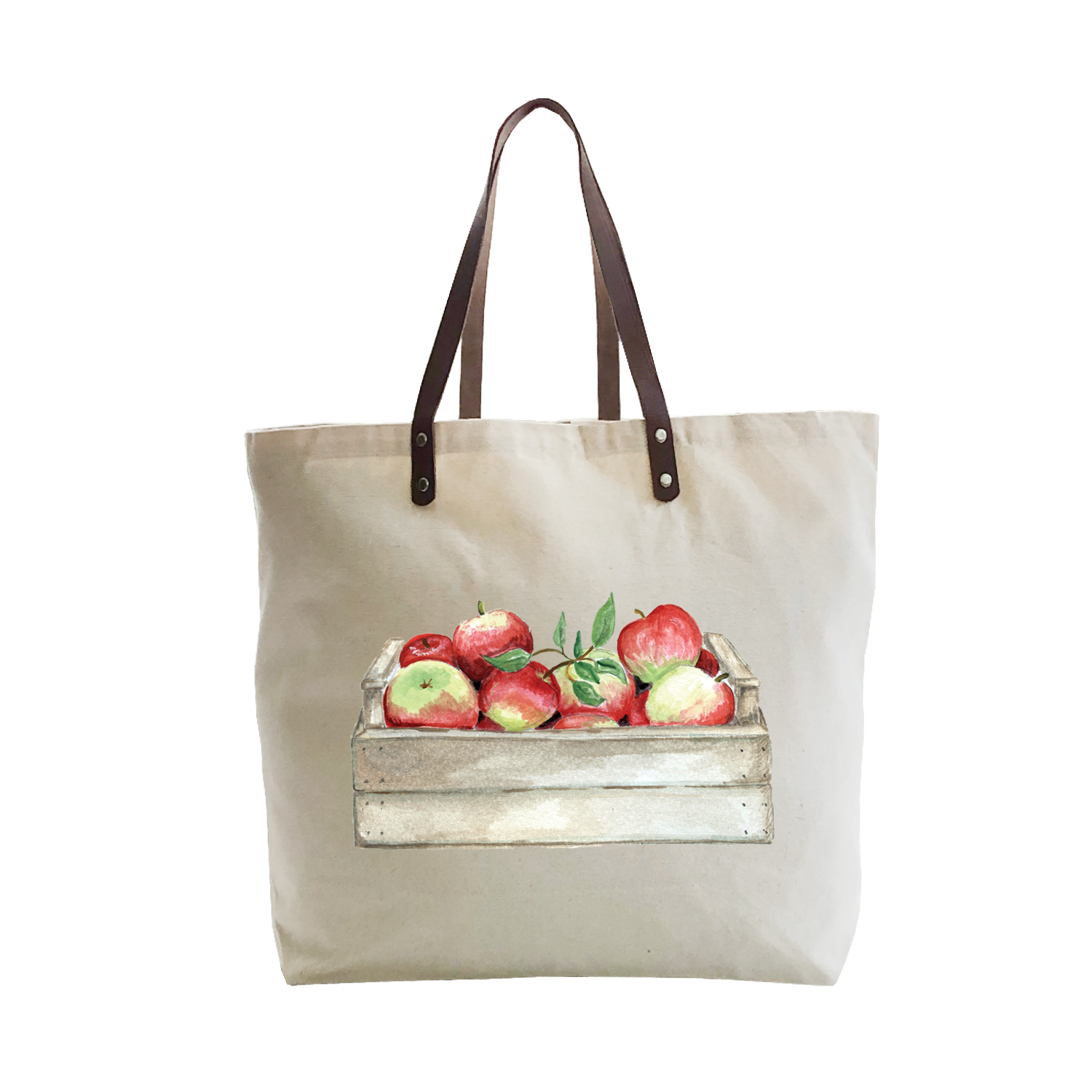 apples in crate large tote