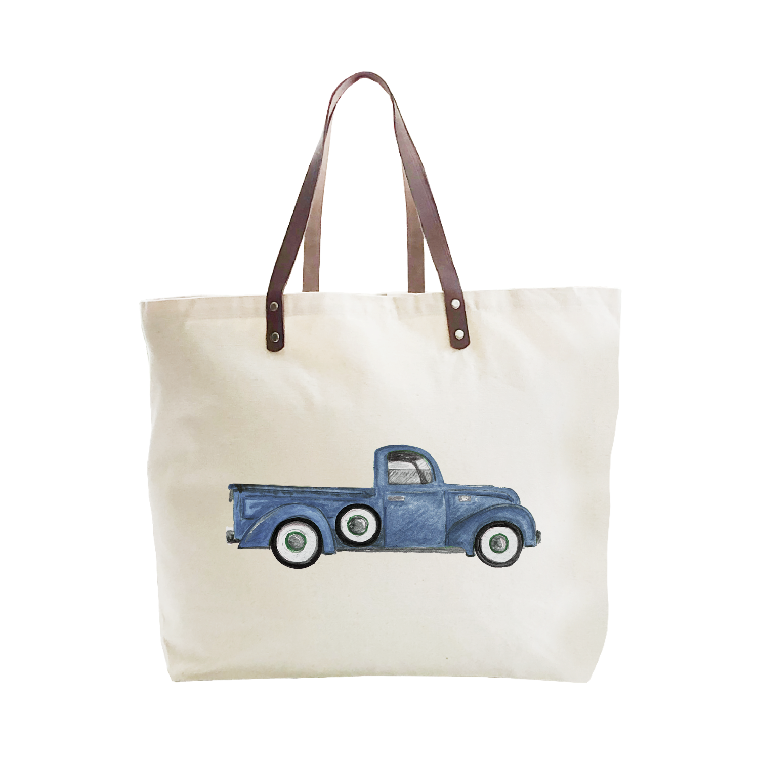 blue truck large tote