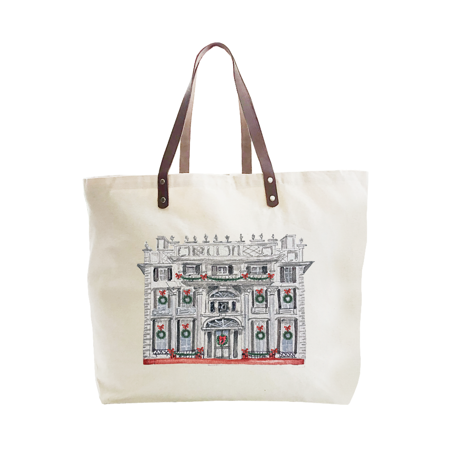 linden place holiday large tote