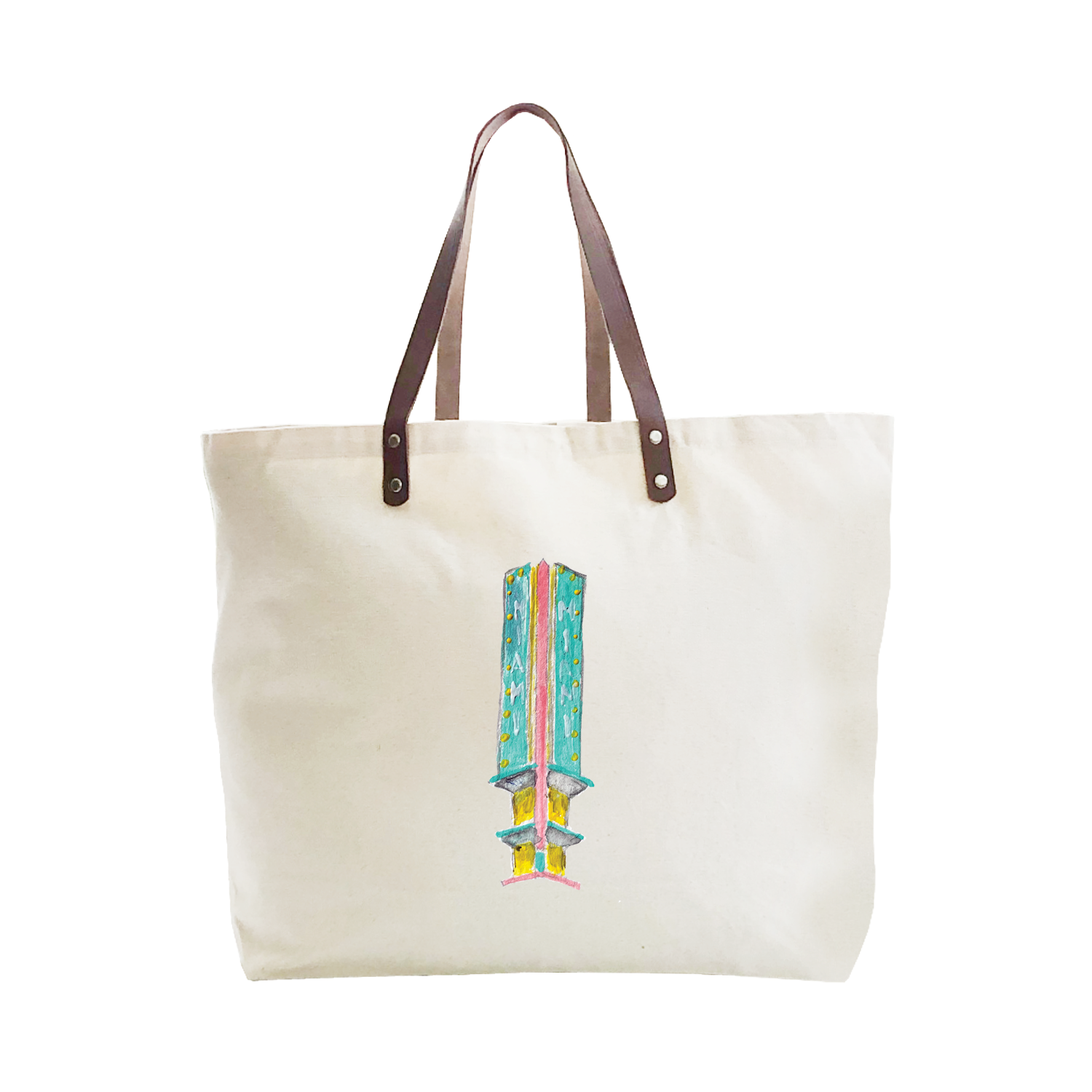 miami art deco marquis large tote