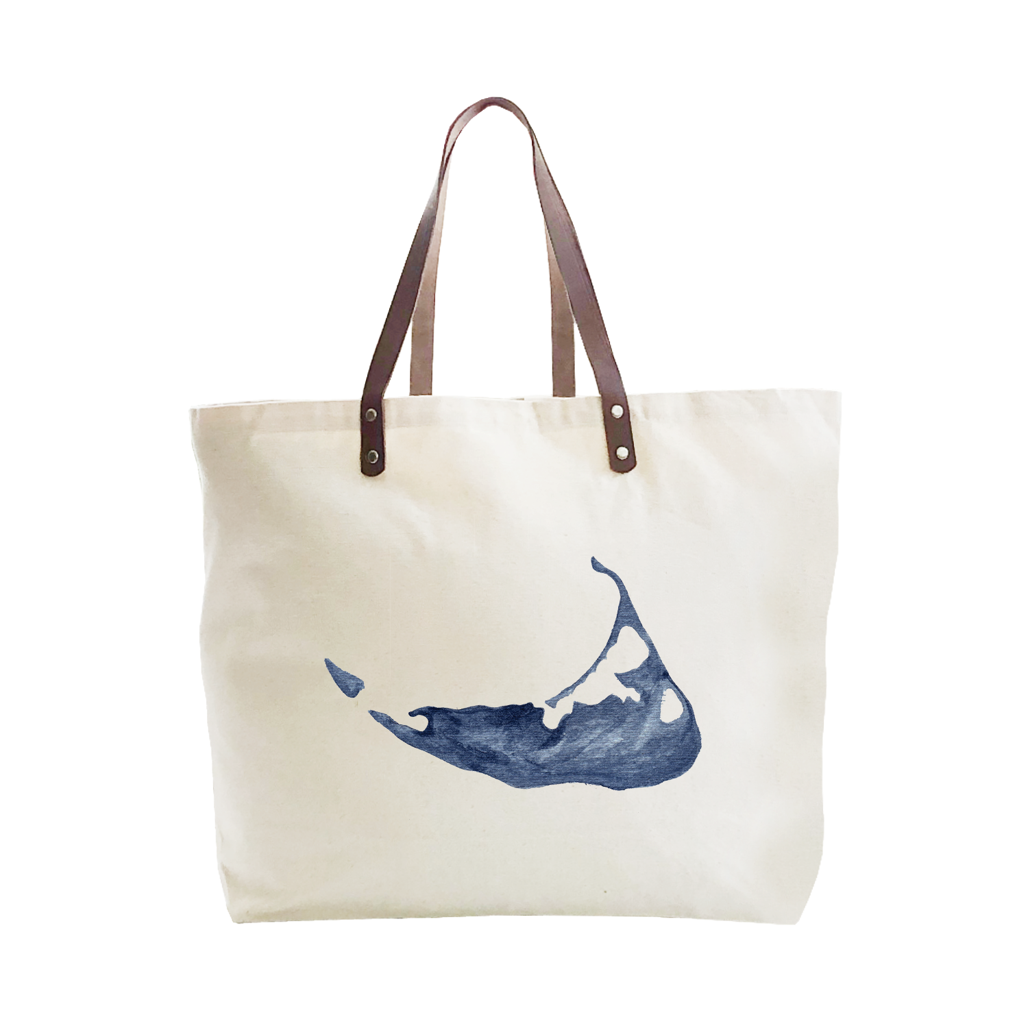 darker navy nantucket island large tote