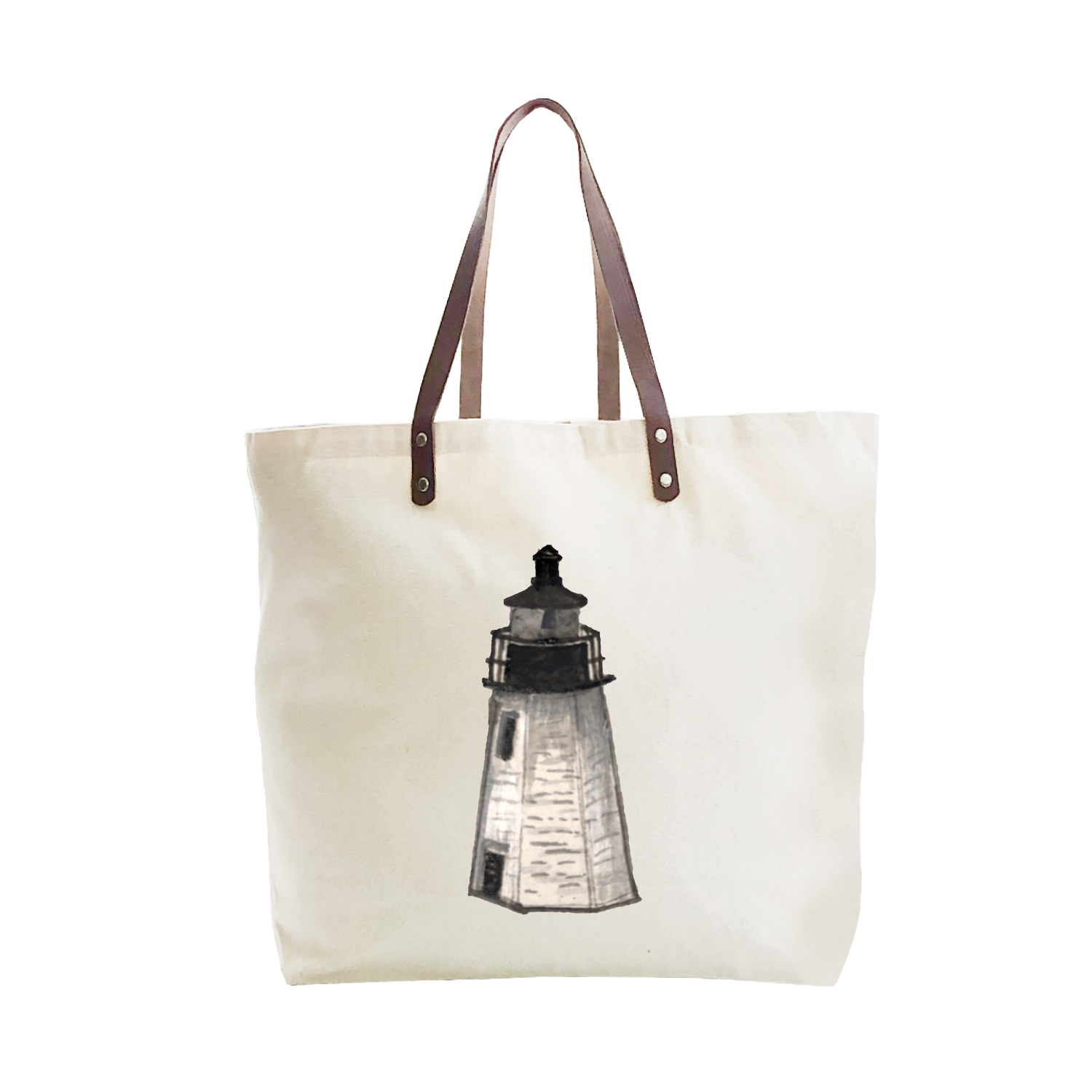 newport lighthouse large tote