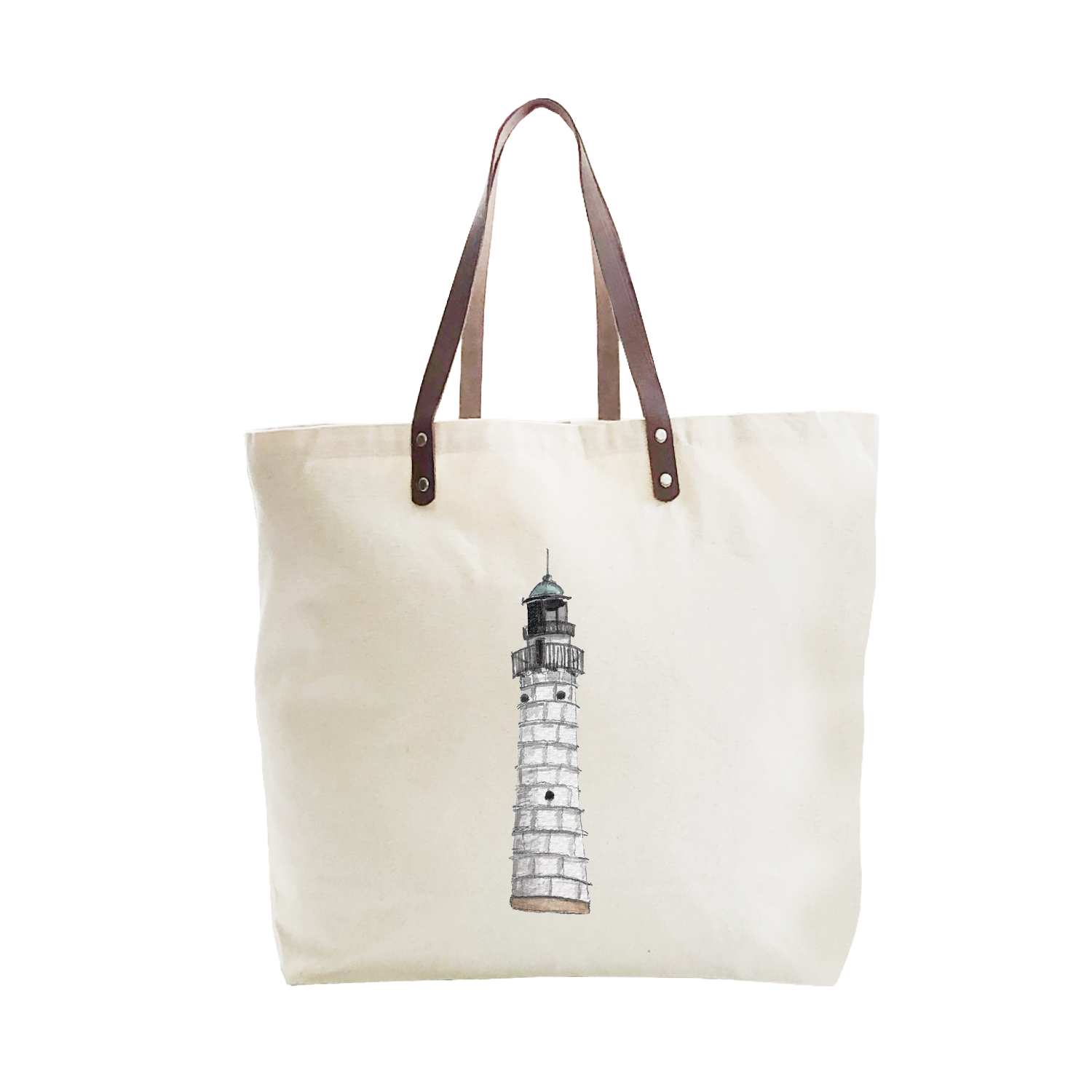 door county lighthouse large tote
