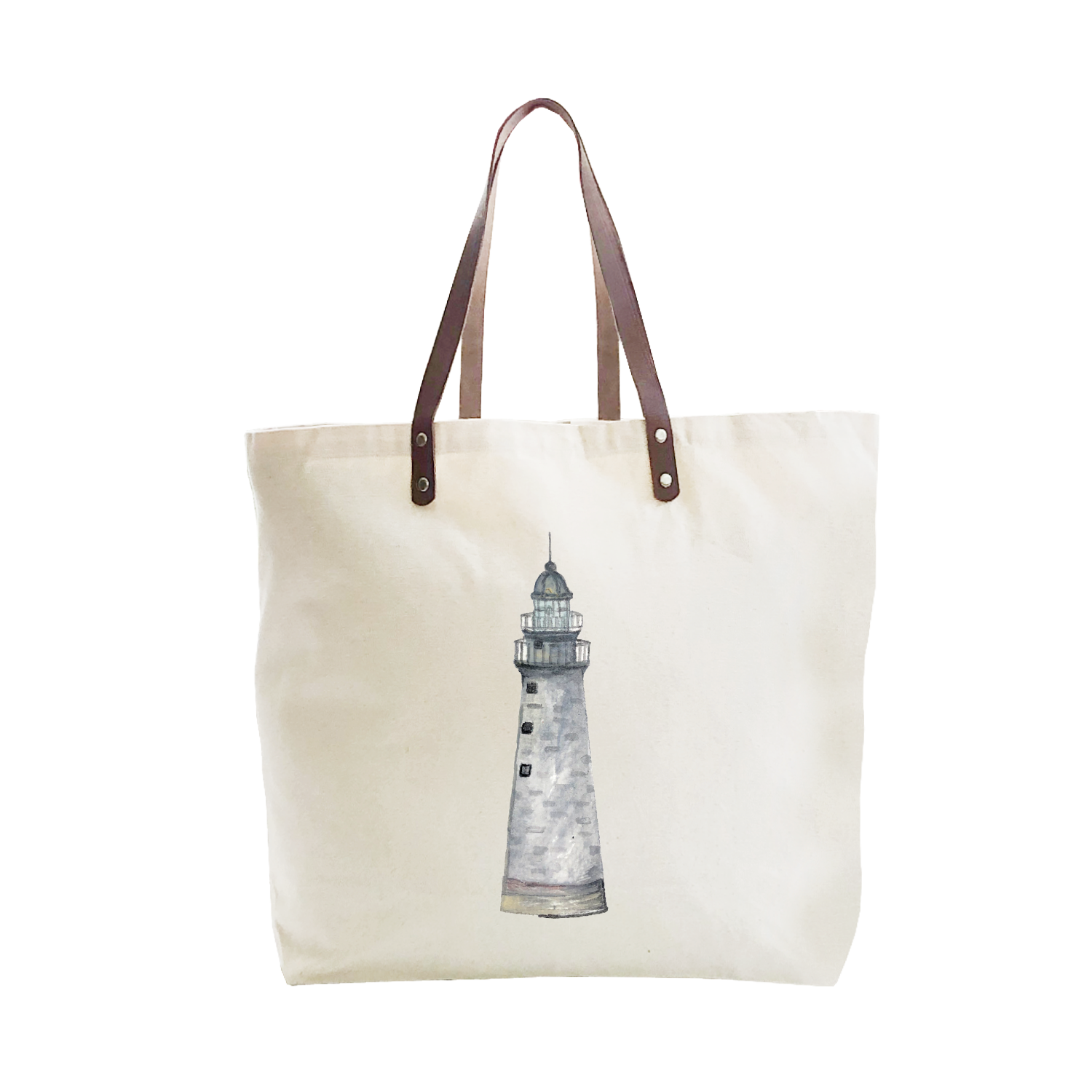 minots lighthouse cohasset large tote