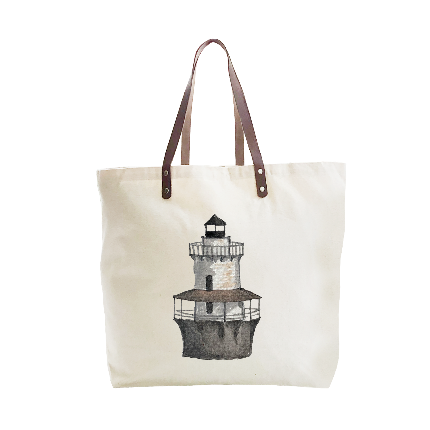 fairhaven, ma lighthouse large tote