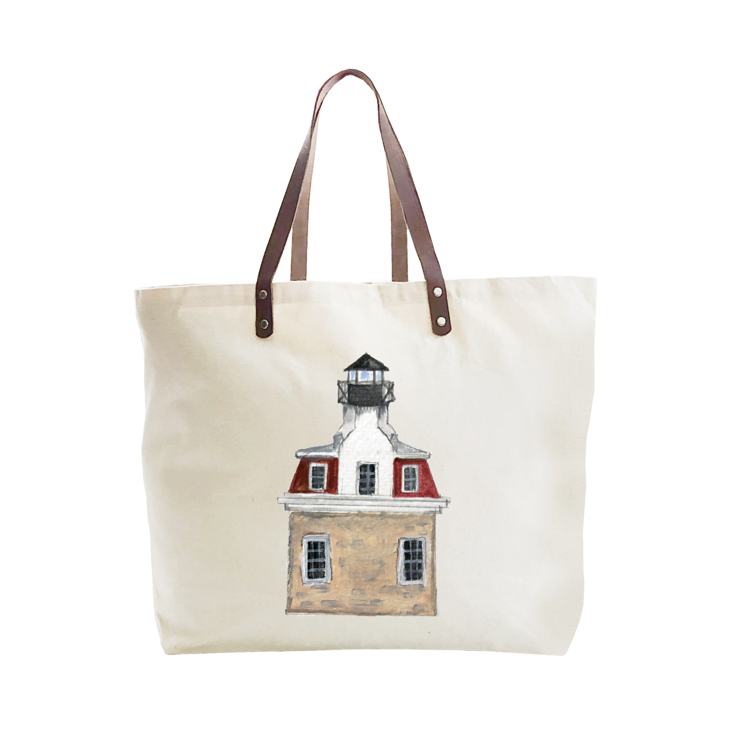 fairfield lighthouse large tote