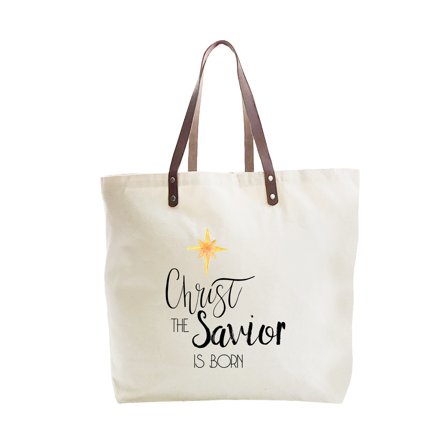 Christ is born large tote
