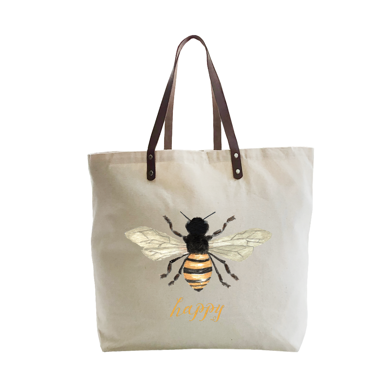 bee happy large tote