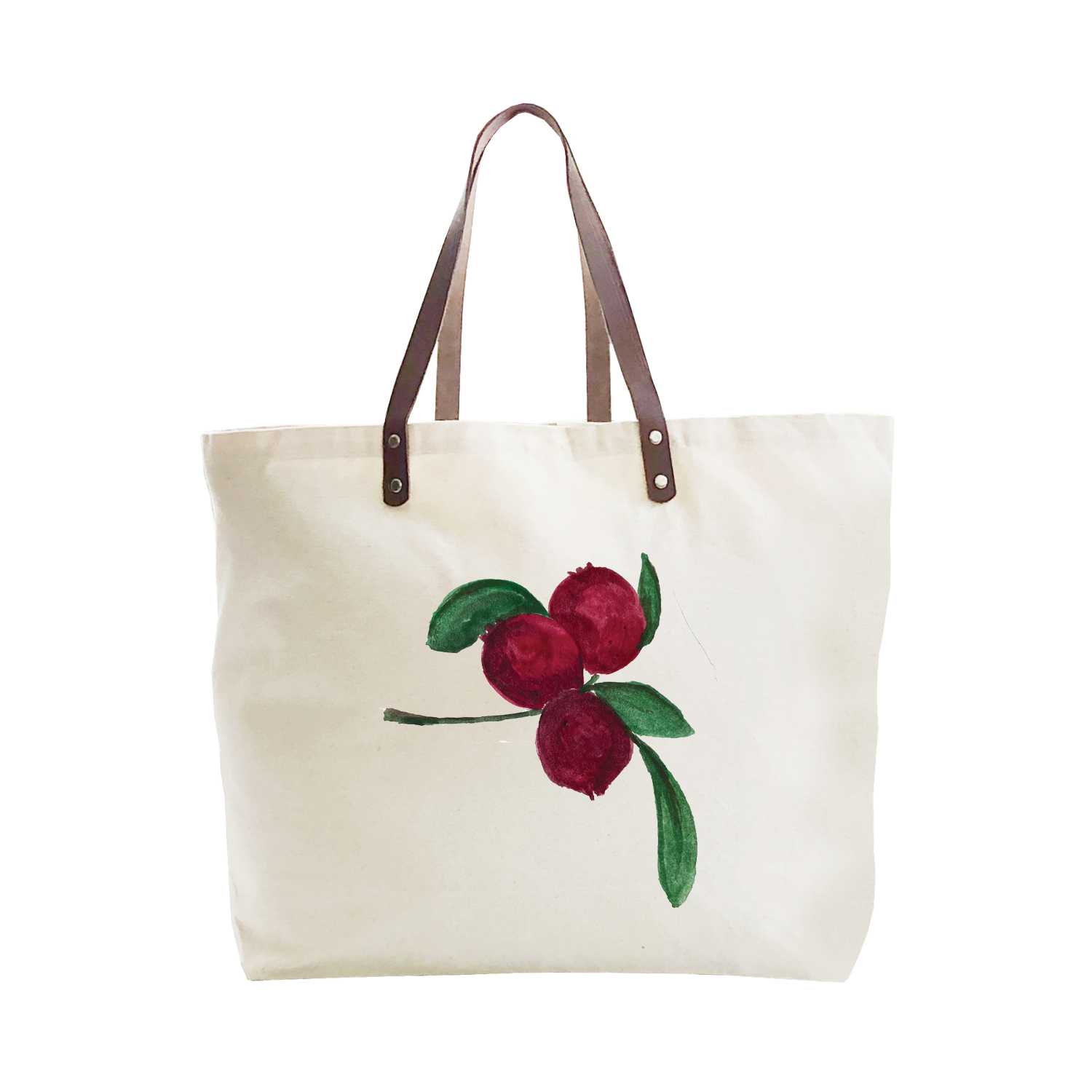 cranberry branch large tote