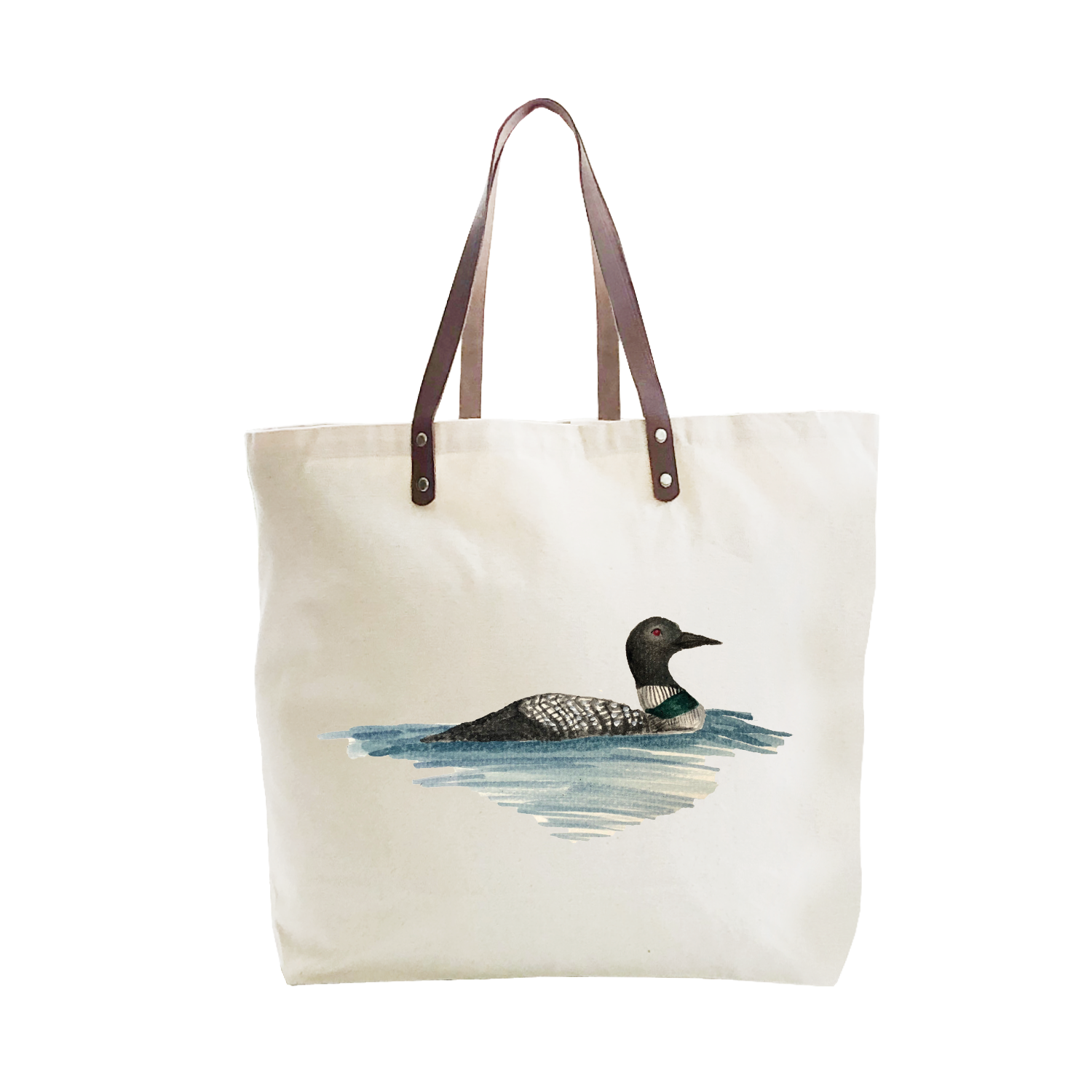 loon on water large tote