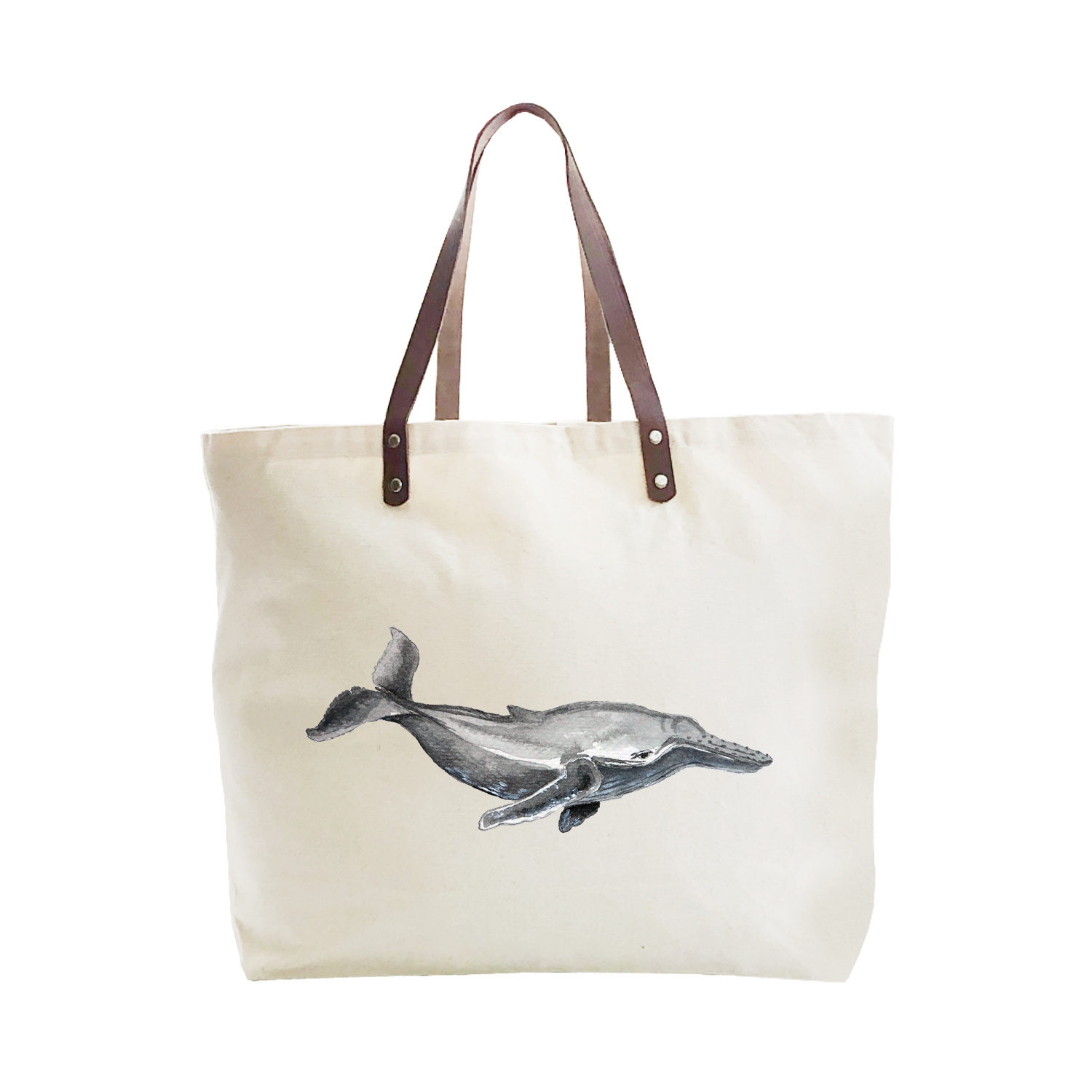 humpback whale large tote