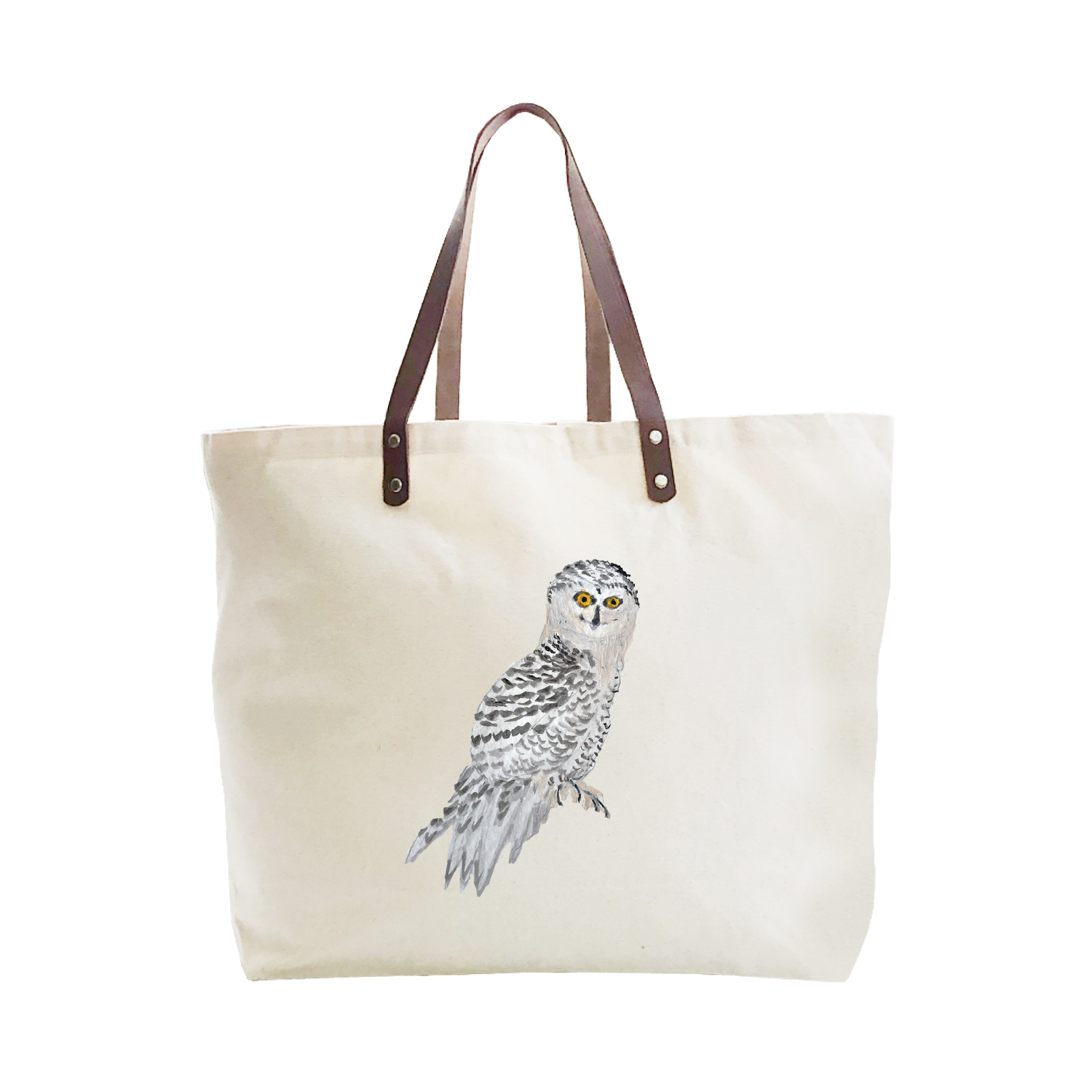 snowy owl large tote