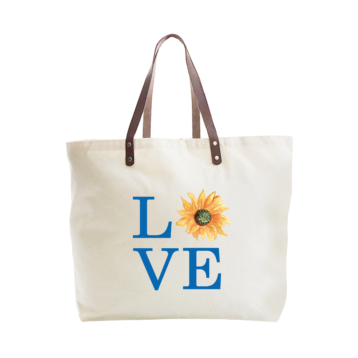 love sunflower large tote