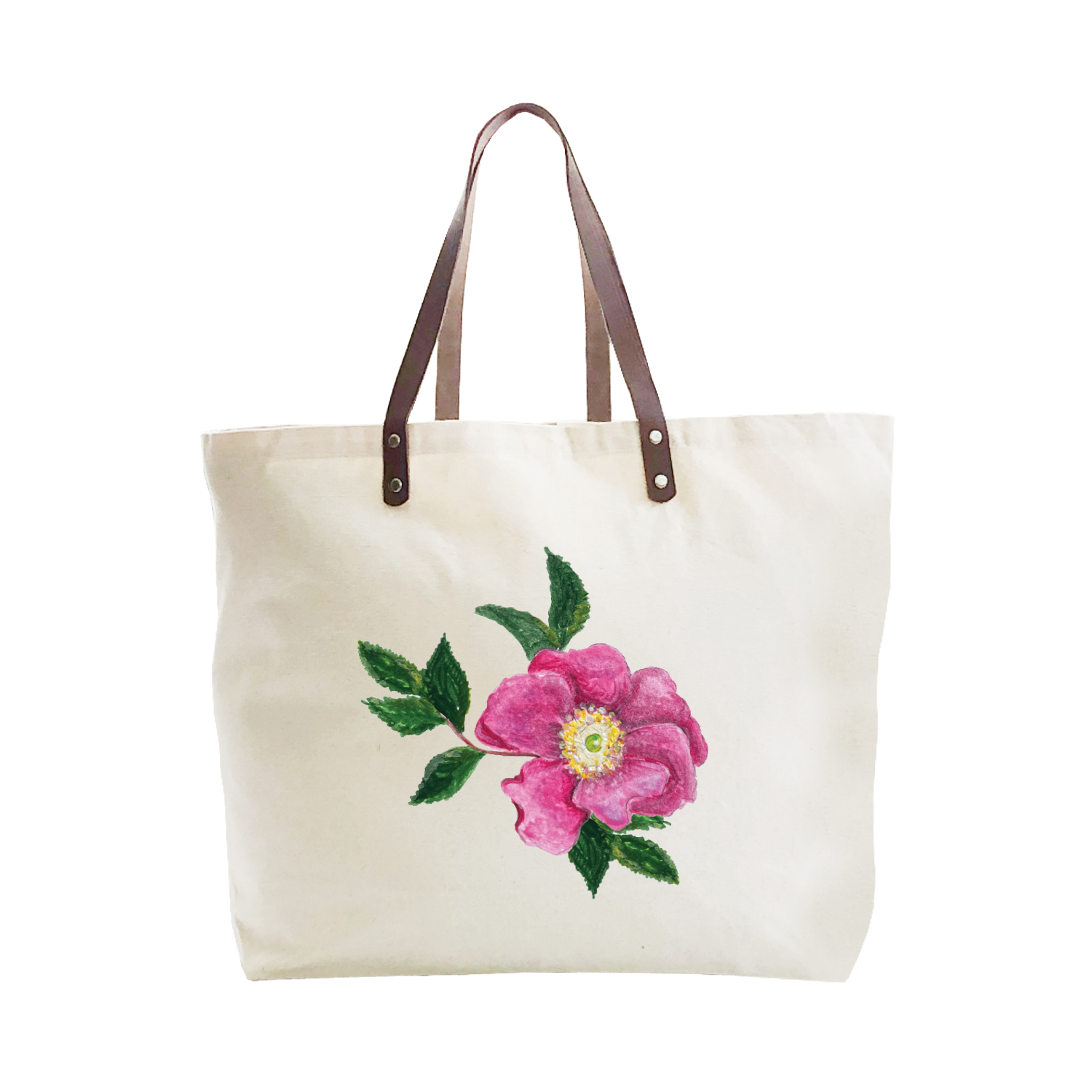 rugosa rose large tote