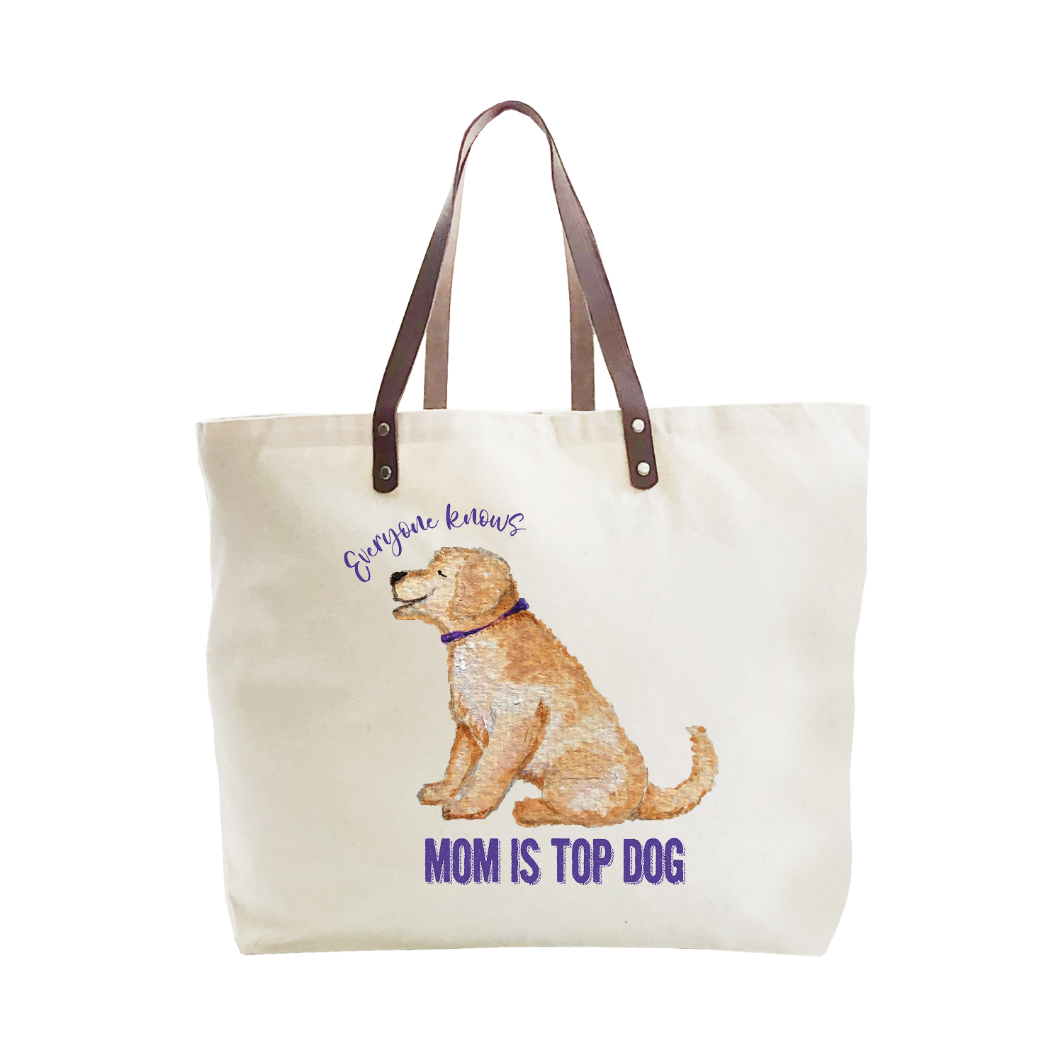 mom top dog large tote