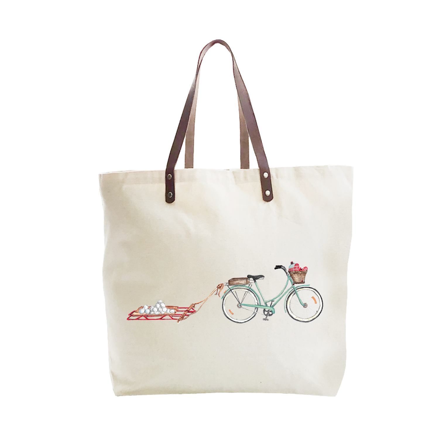 january bike large tote