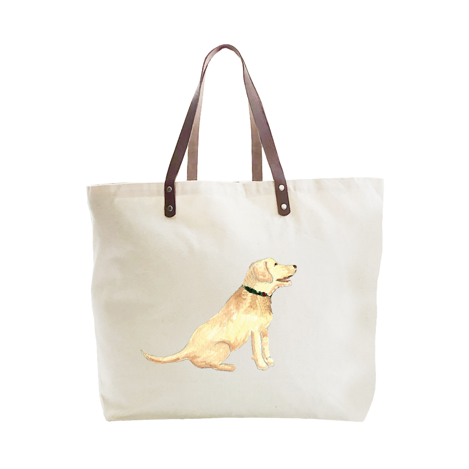 yellow lab sitting large tote