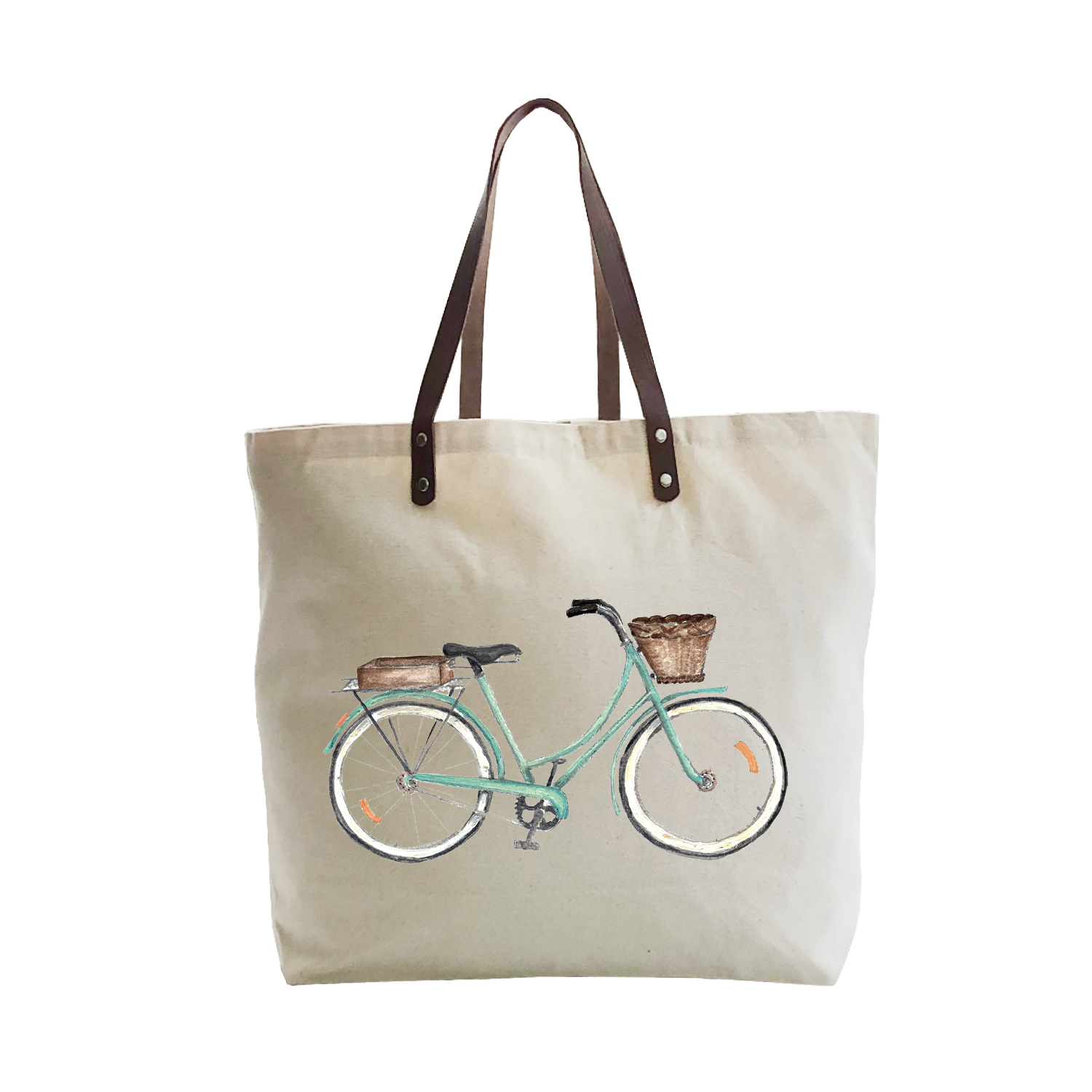 seafoam bike large tote