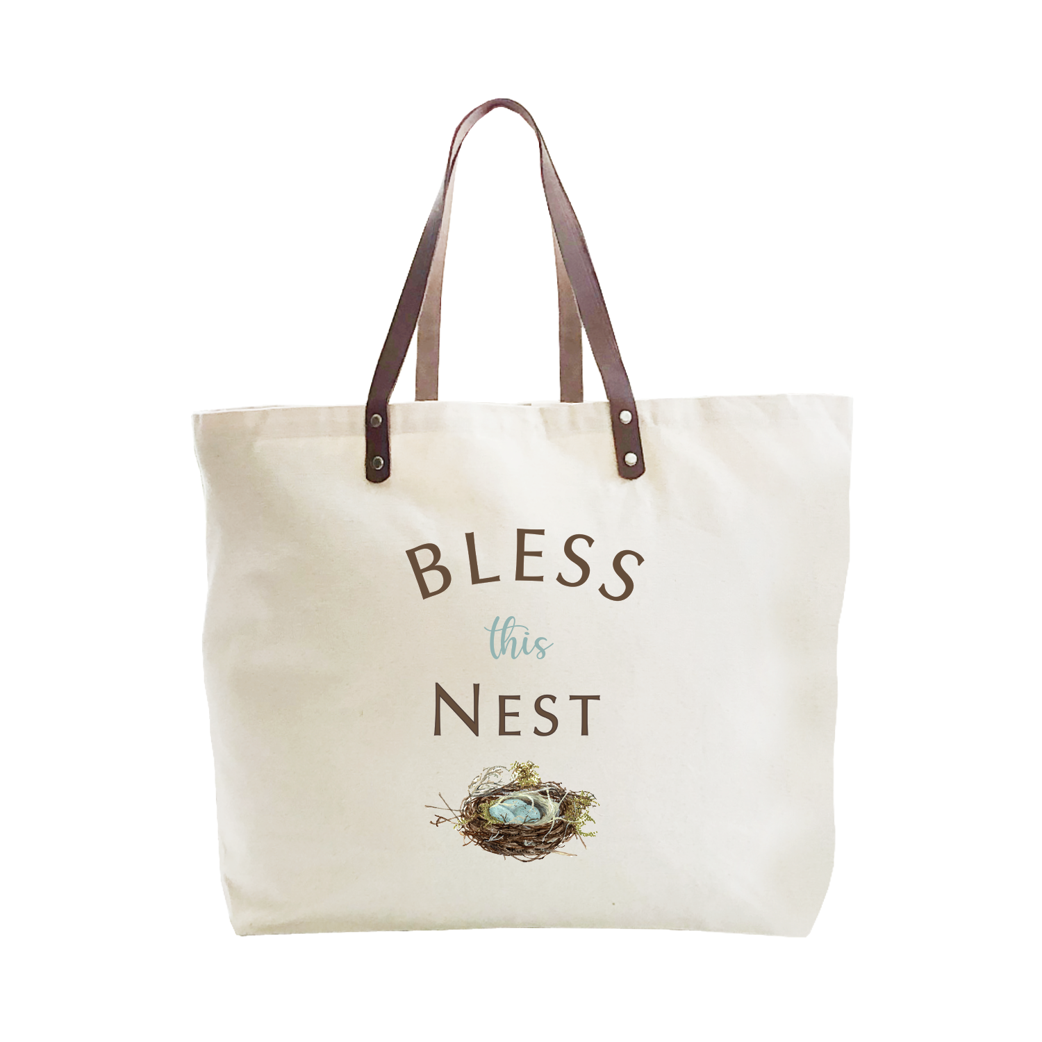 bless this nest large tote