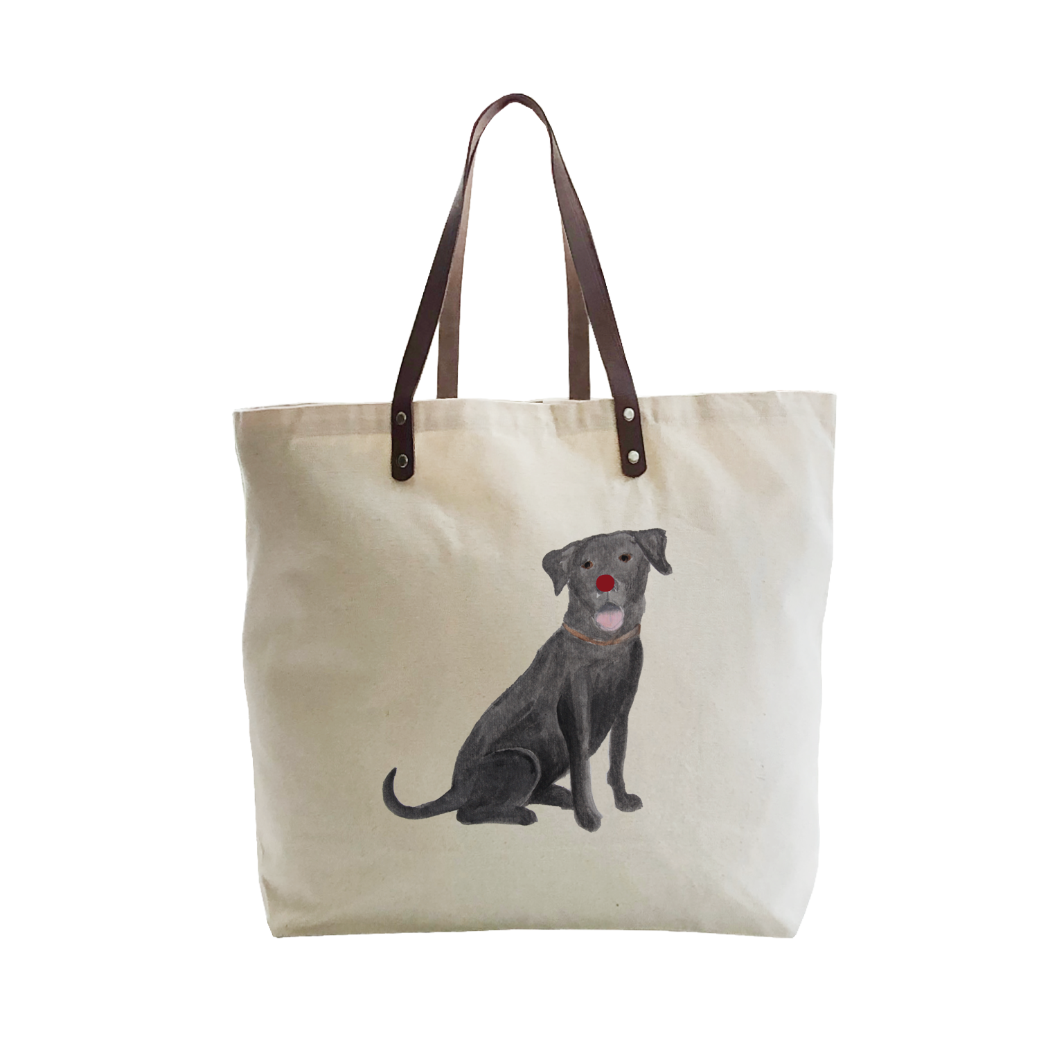 red nosed lab large tote
