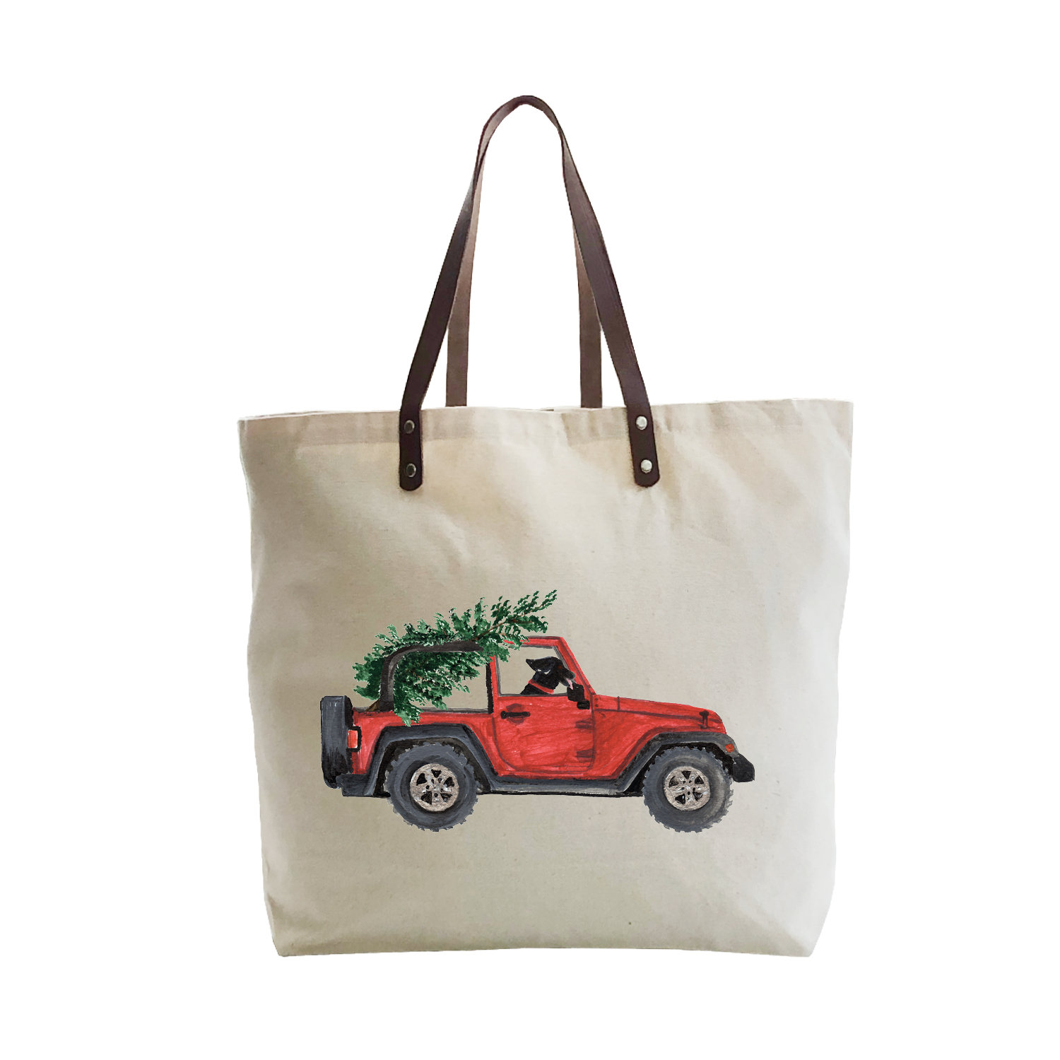 jeep tree lab large tote