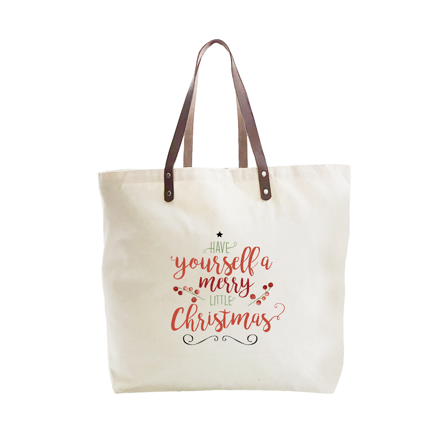 berry merry little christmas large tote