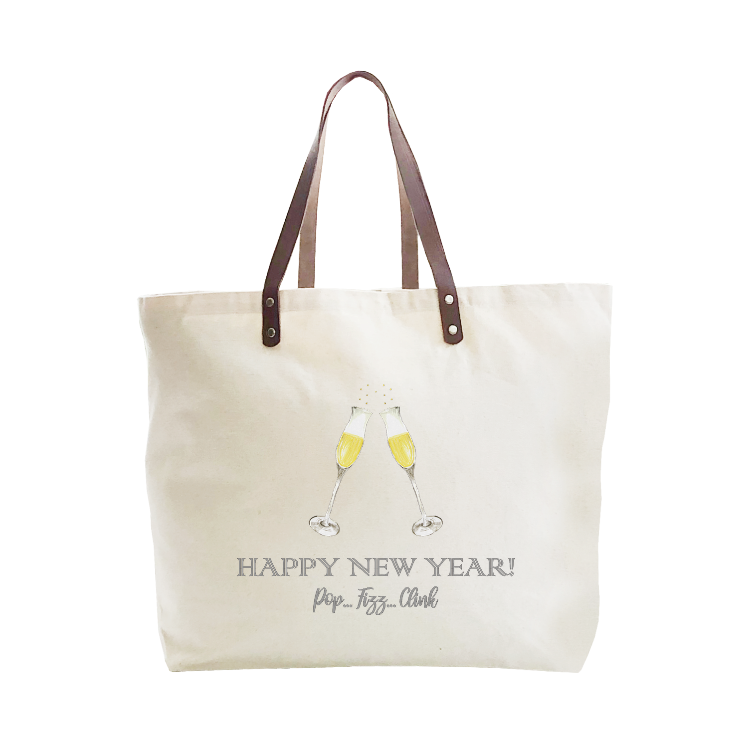 happy new year large tote