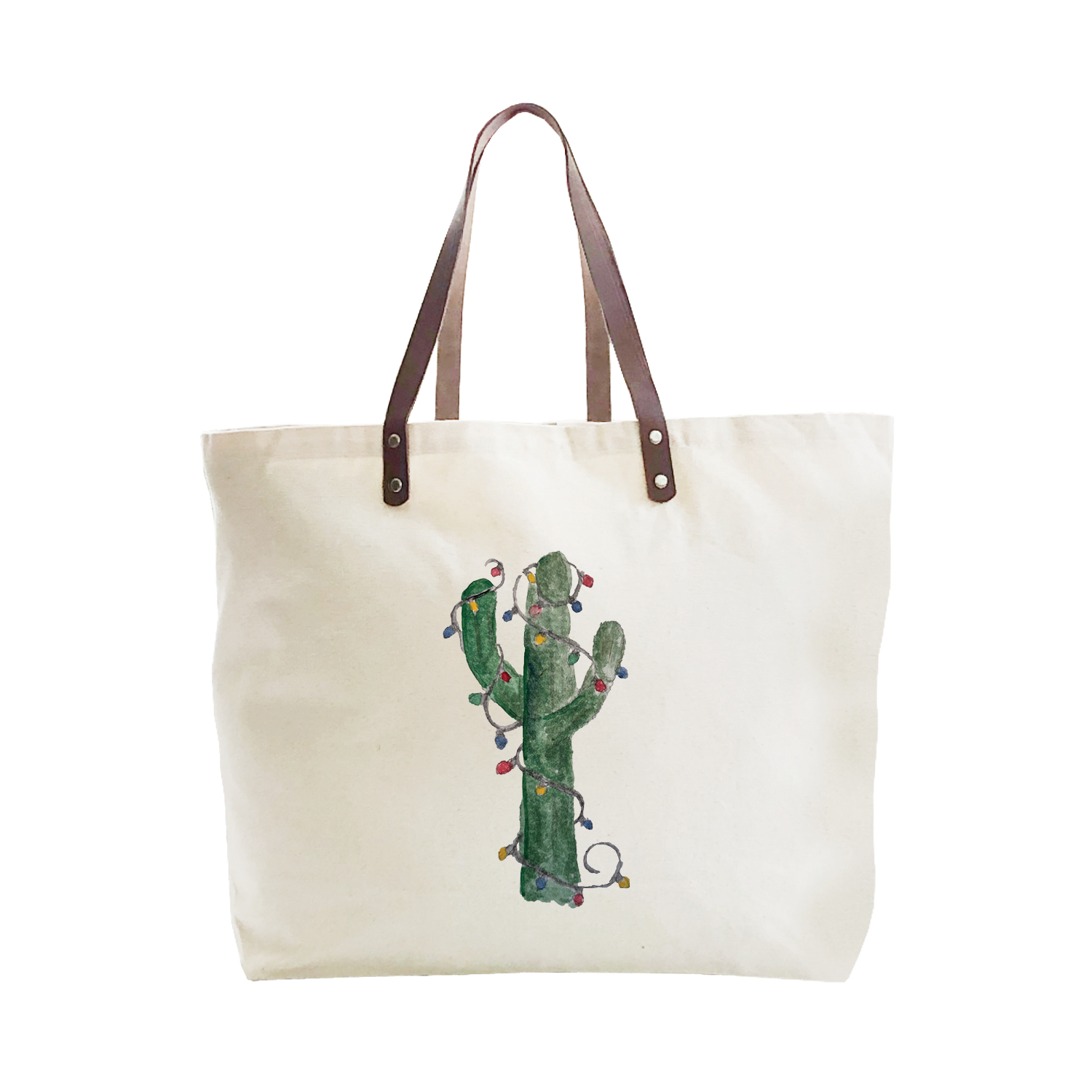 christmas cactus large tote