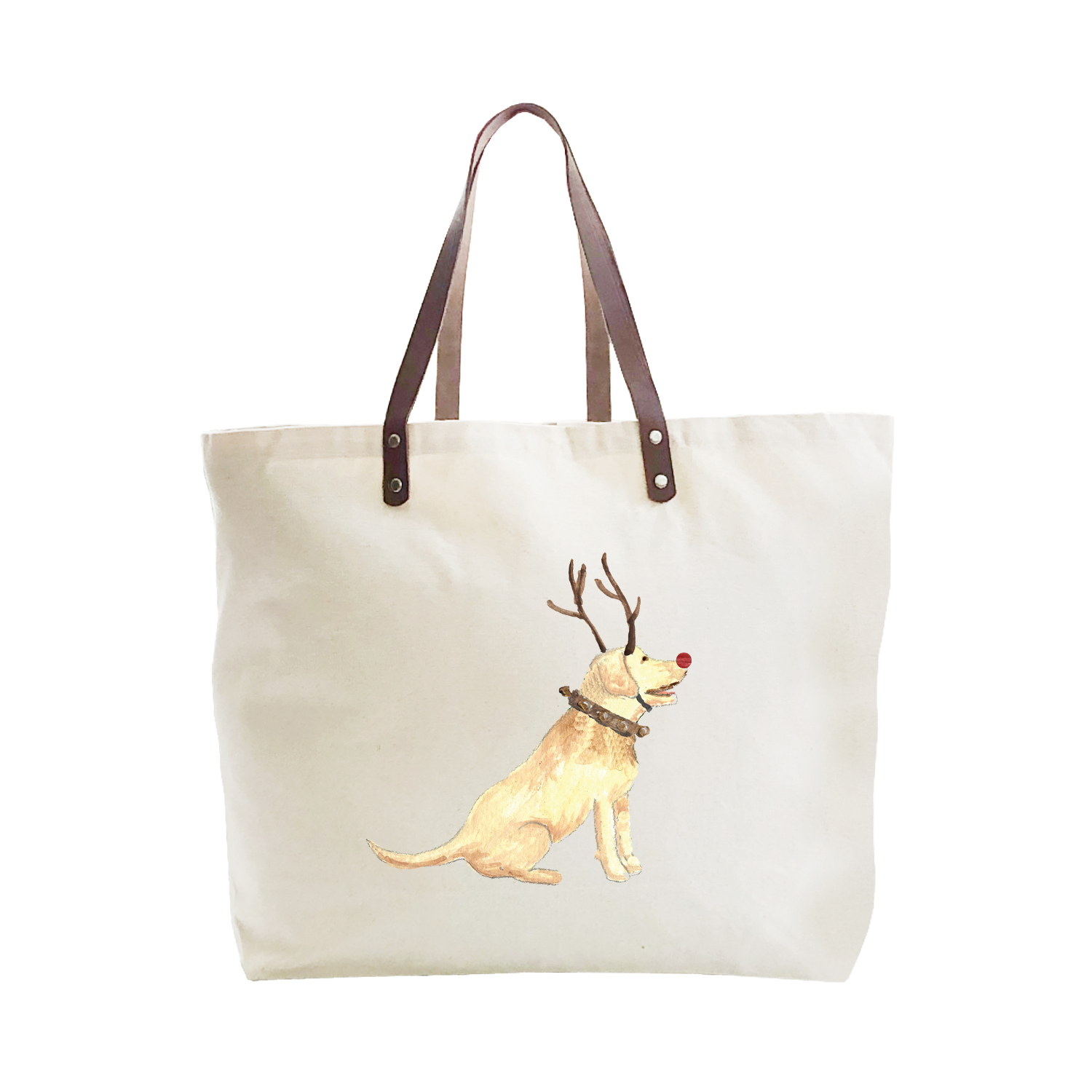 yellow lab with nose large tote