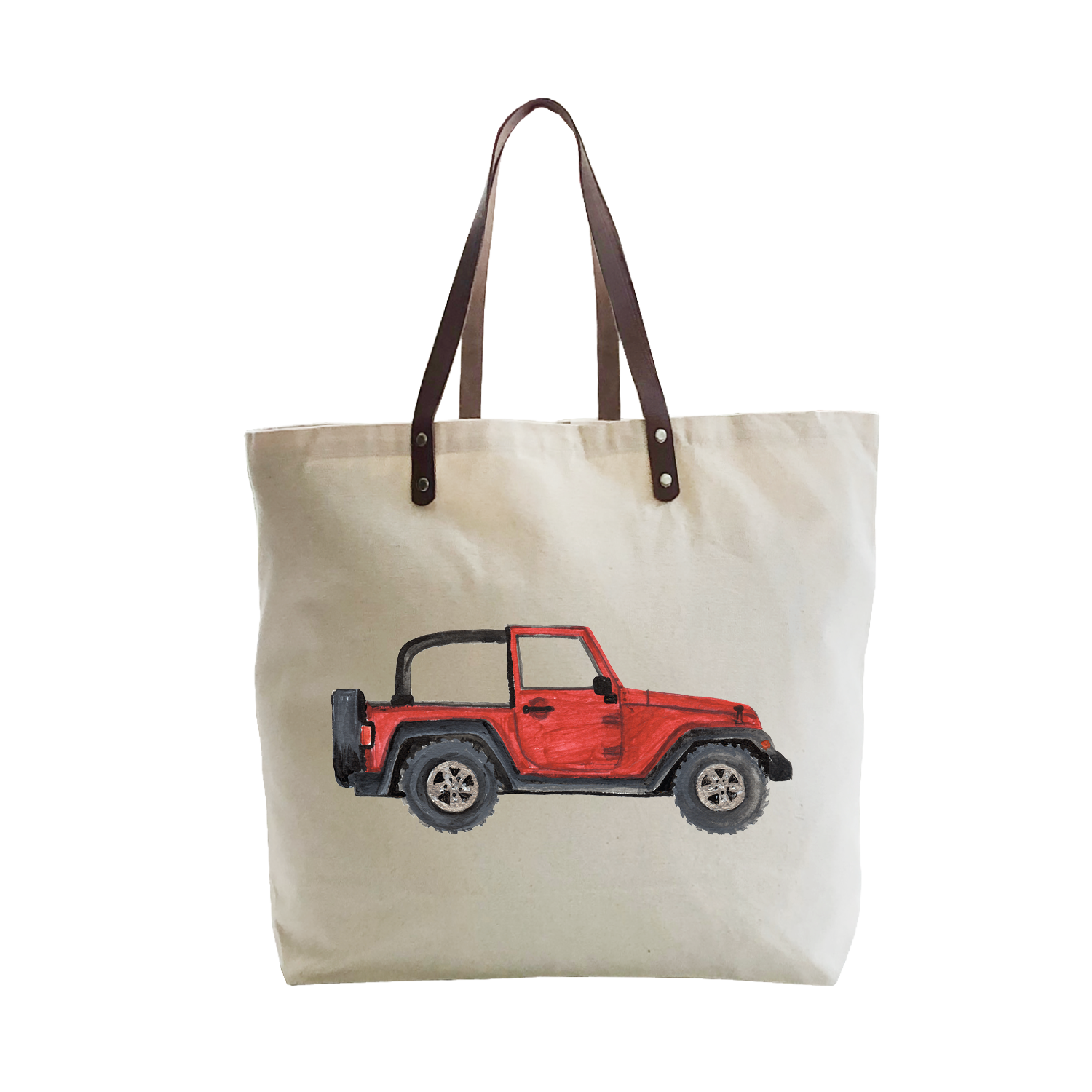 red jeep large tote