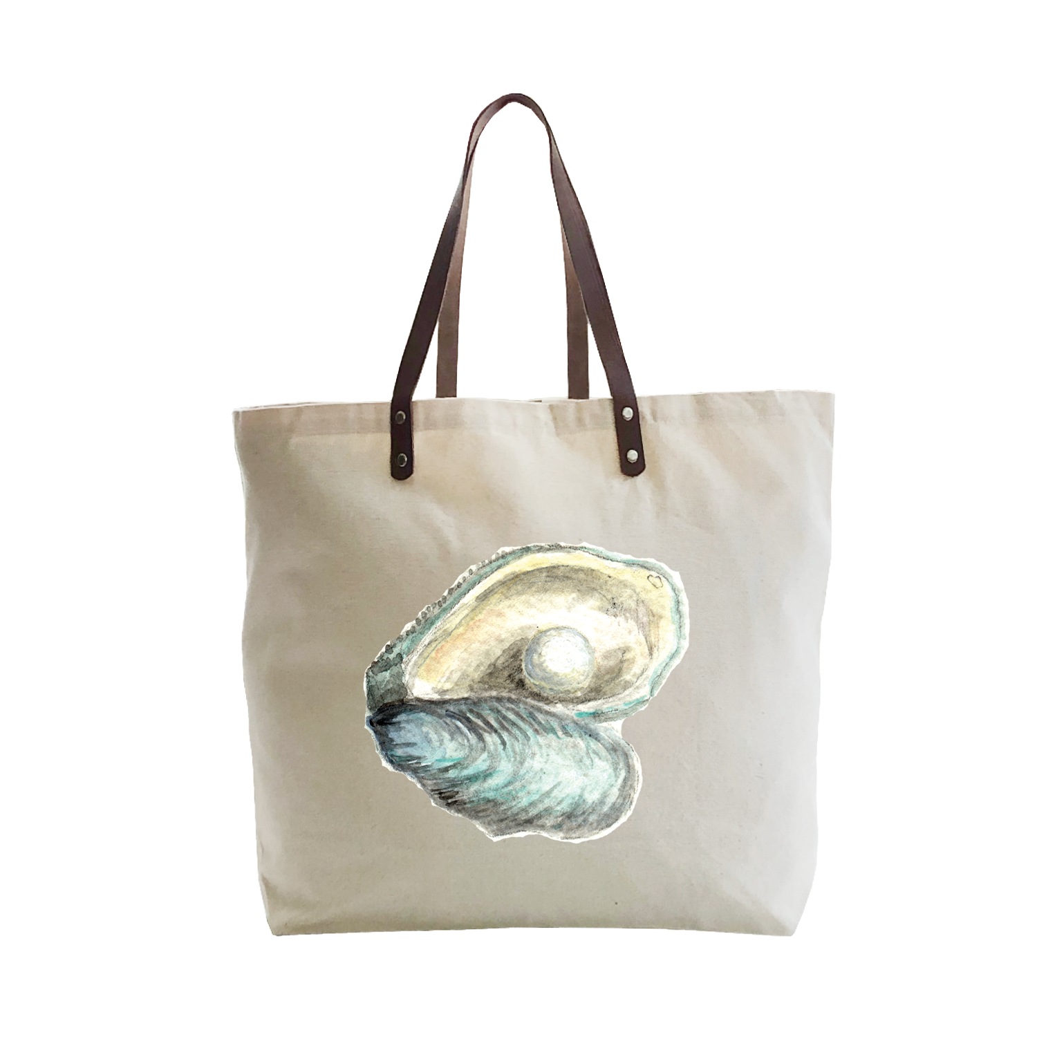 oyster + pearl large tote