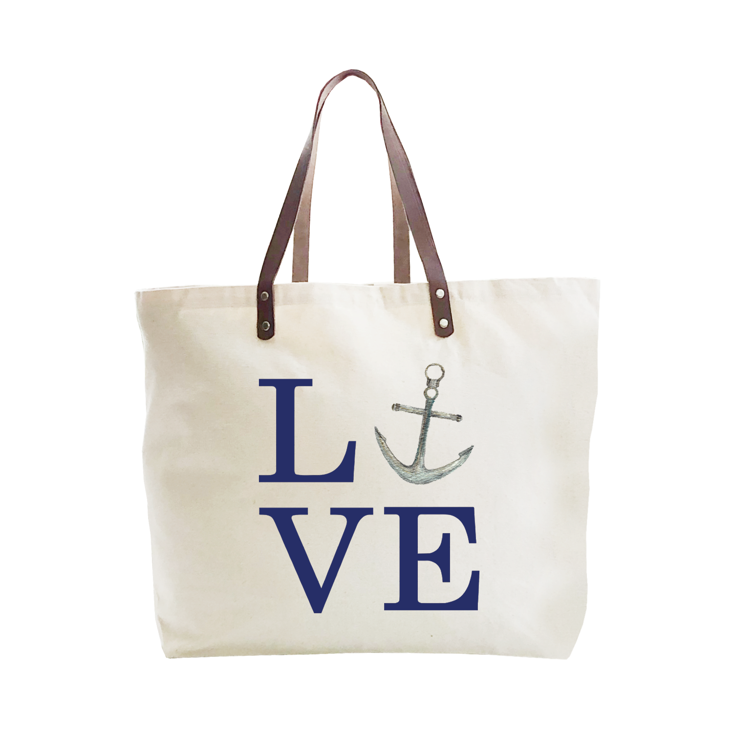 love anchor large tote