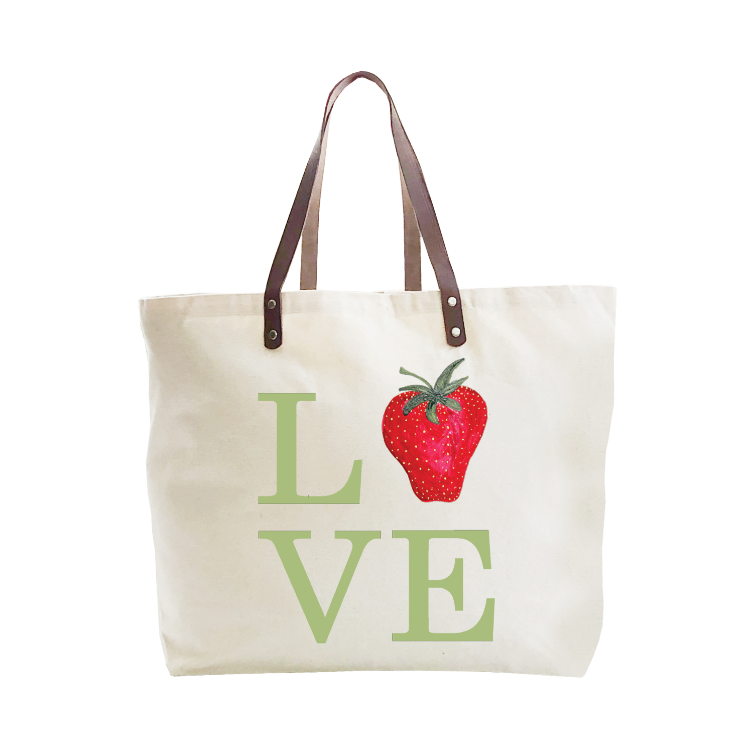 love strawberry large tote