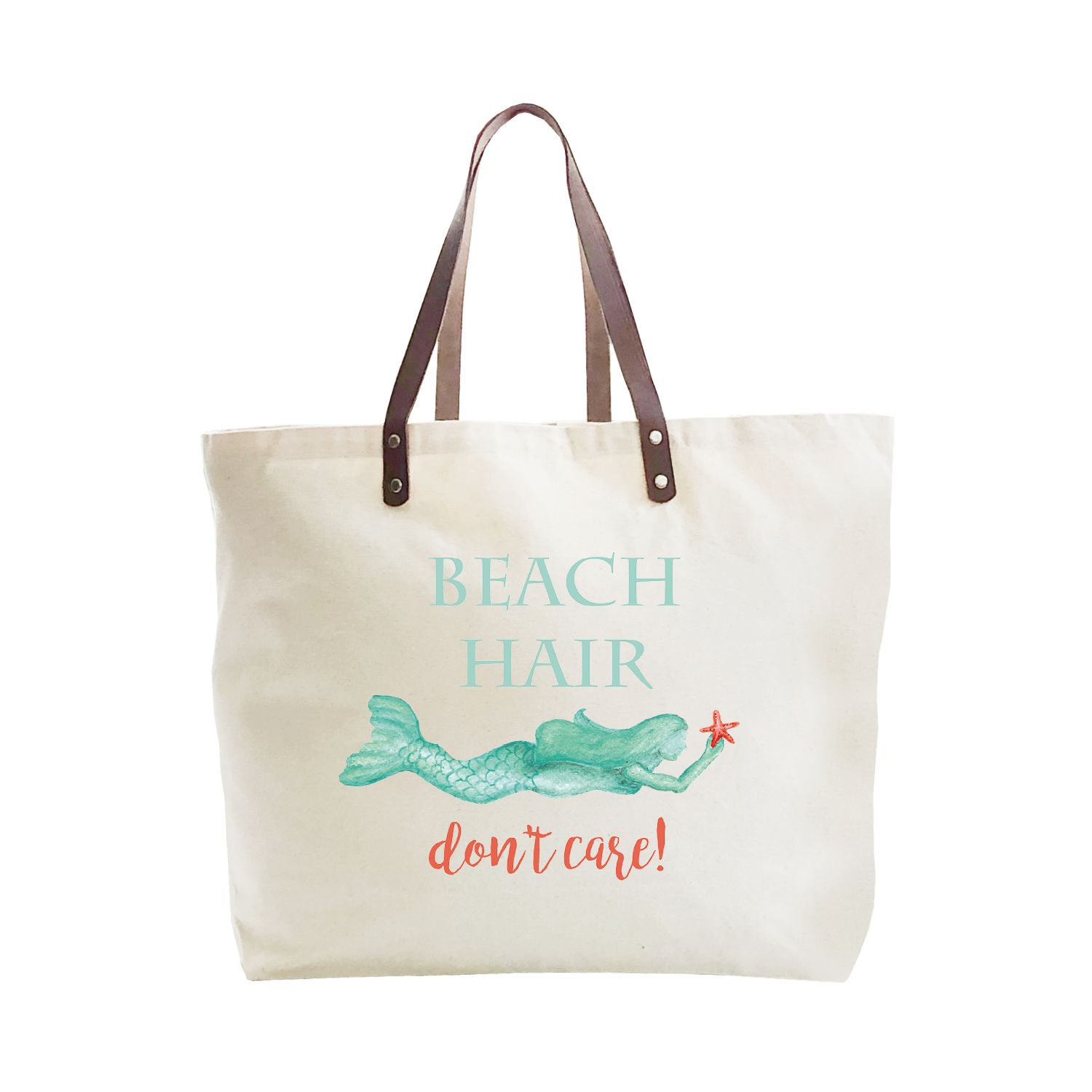 beach hair don't care large tote